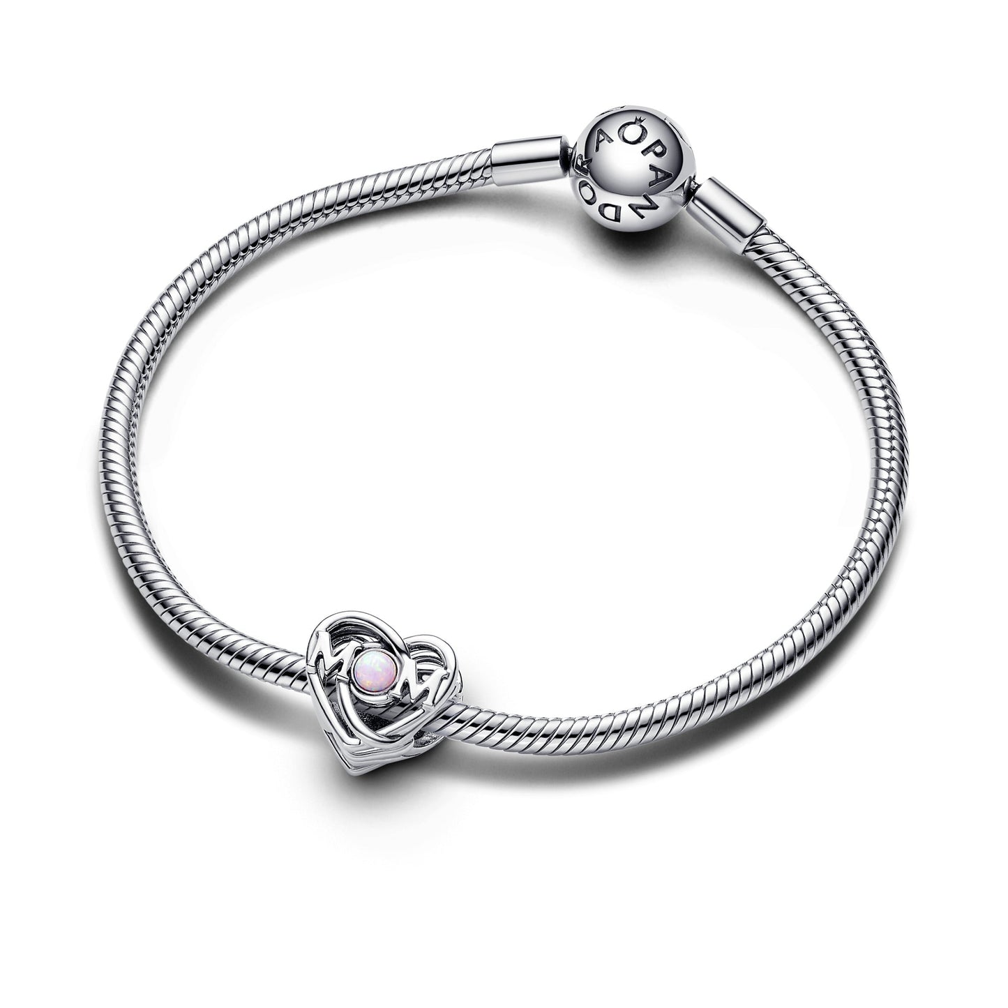 Pandora Openwork Mom & Heart Charm