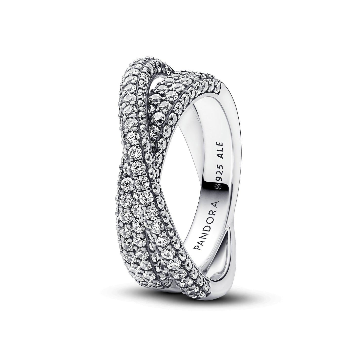 Pandora Timeless Pave Crossover Dual Band Ring