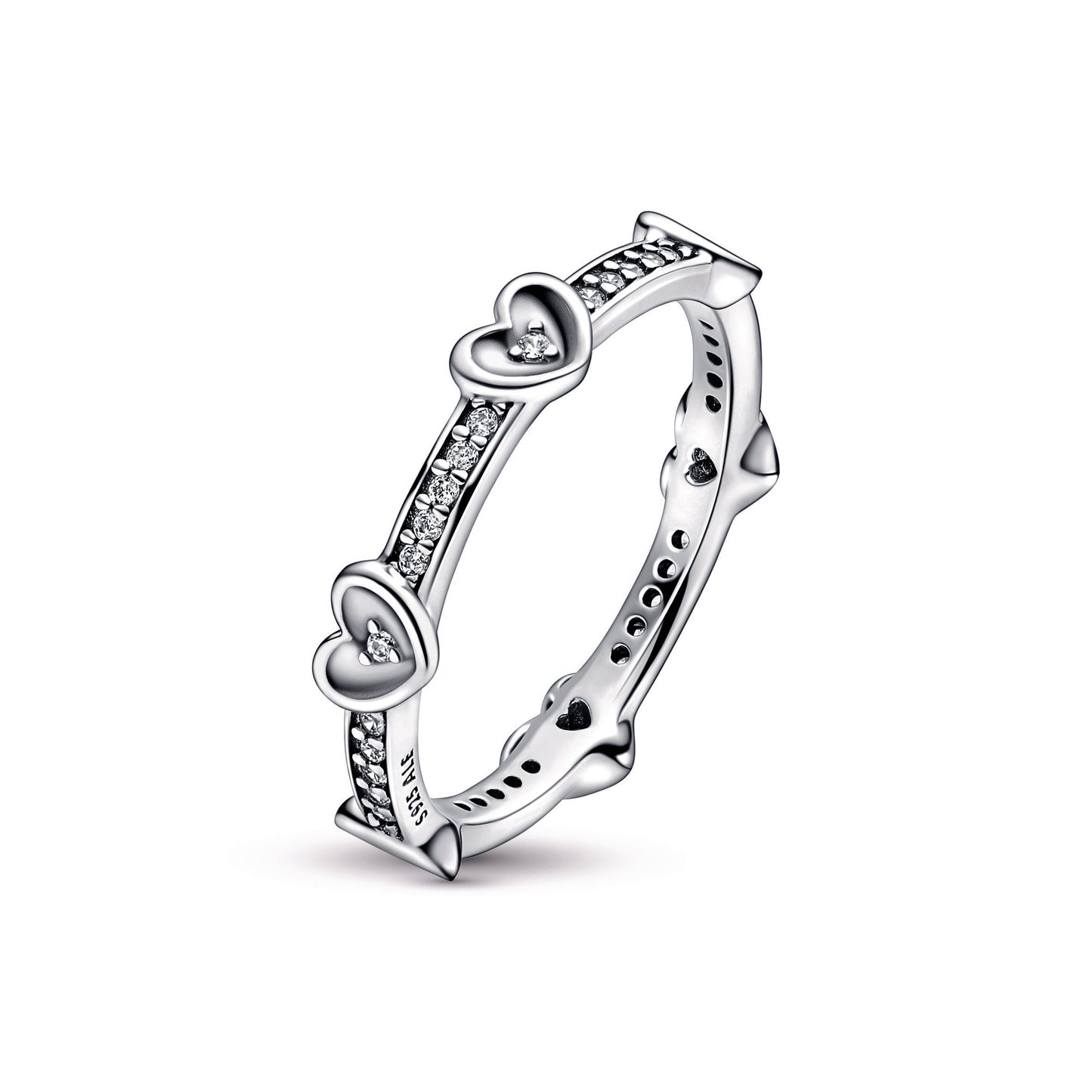 Pandora Radiant Sparkling Hearts Ring