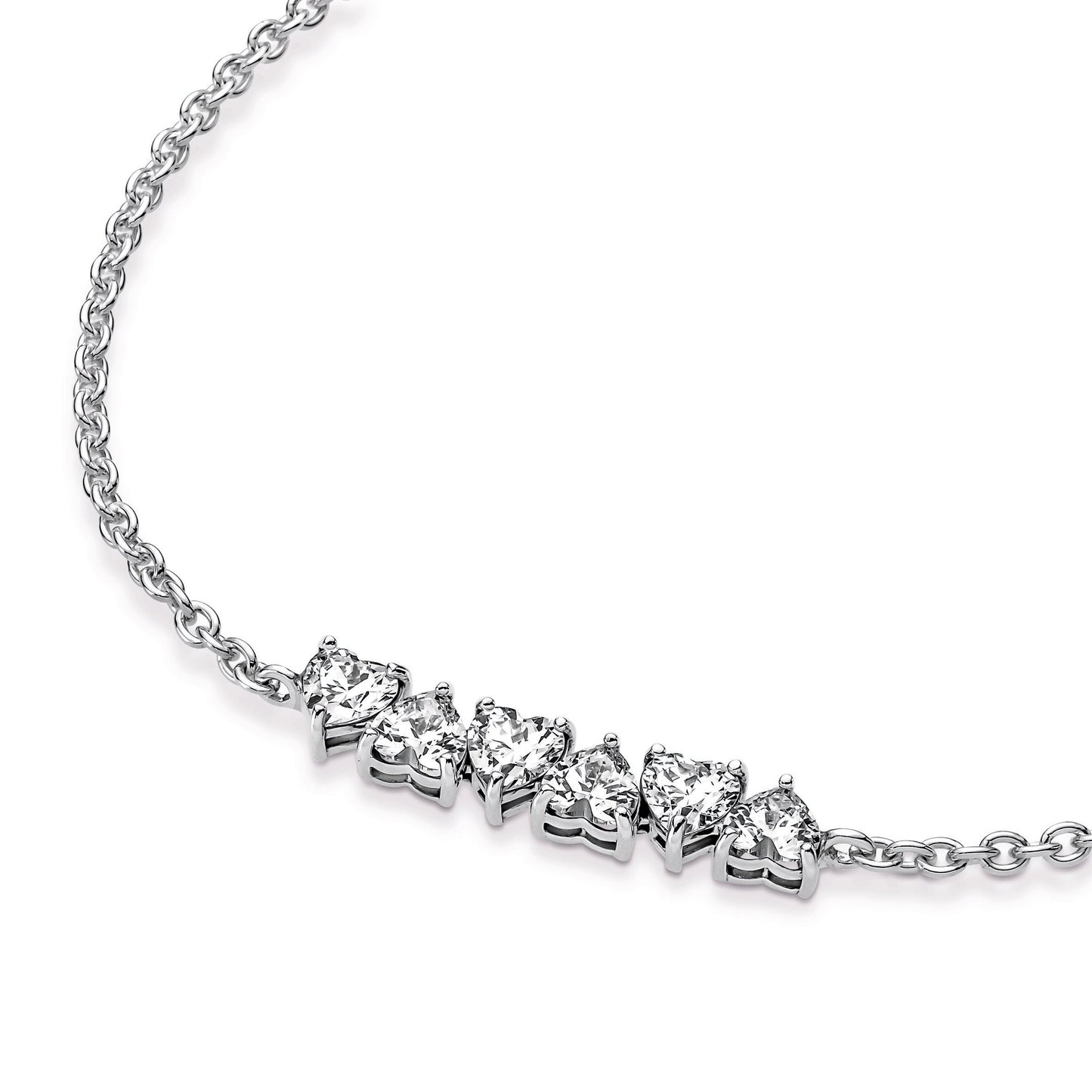 Pandora Sparkling Endless Hearts Chain Bracelet