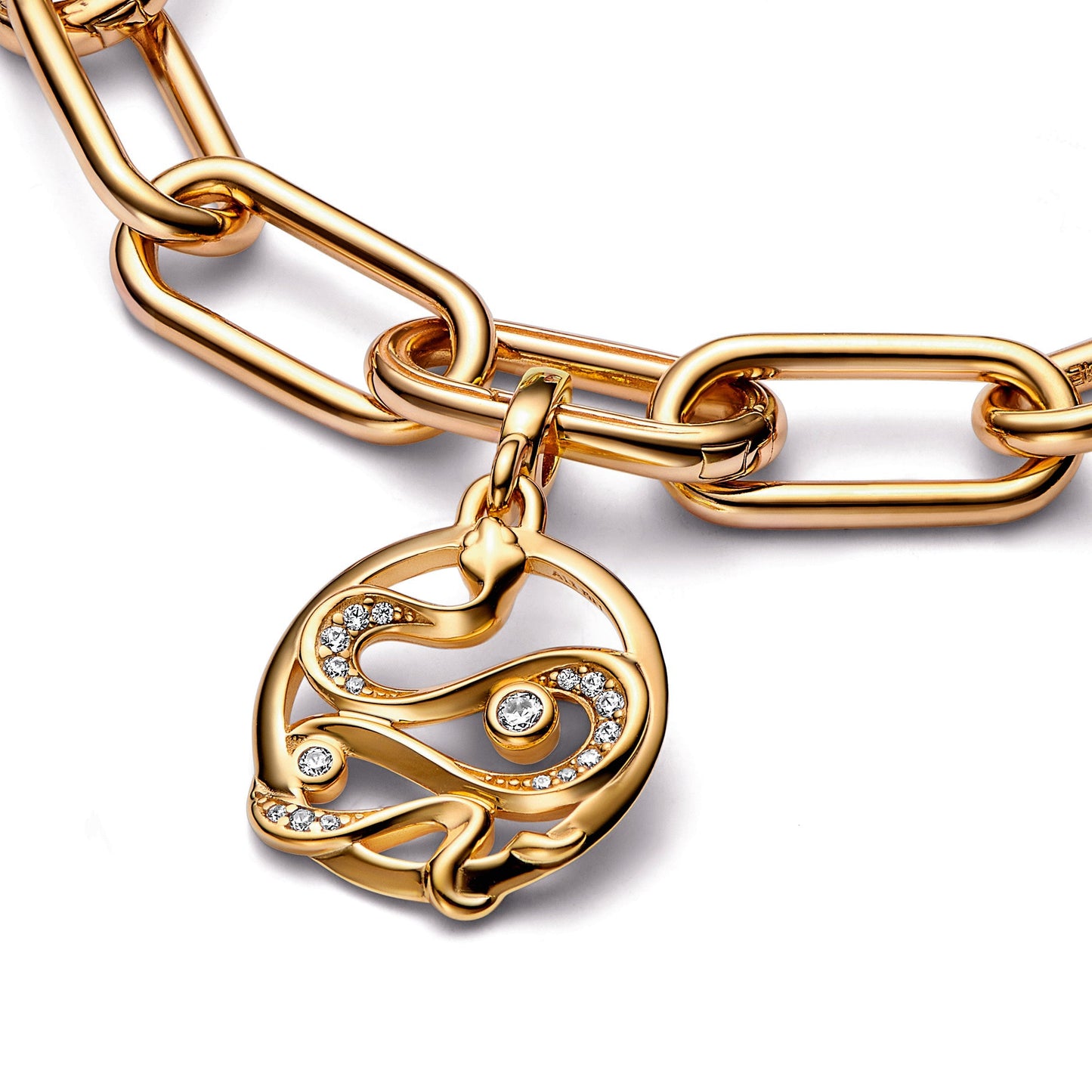 Pandora ME Pave Snake Medallion