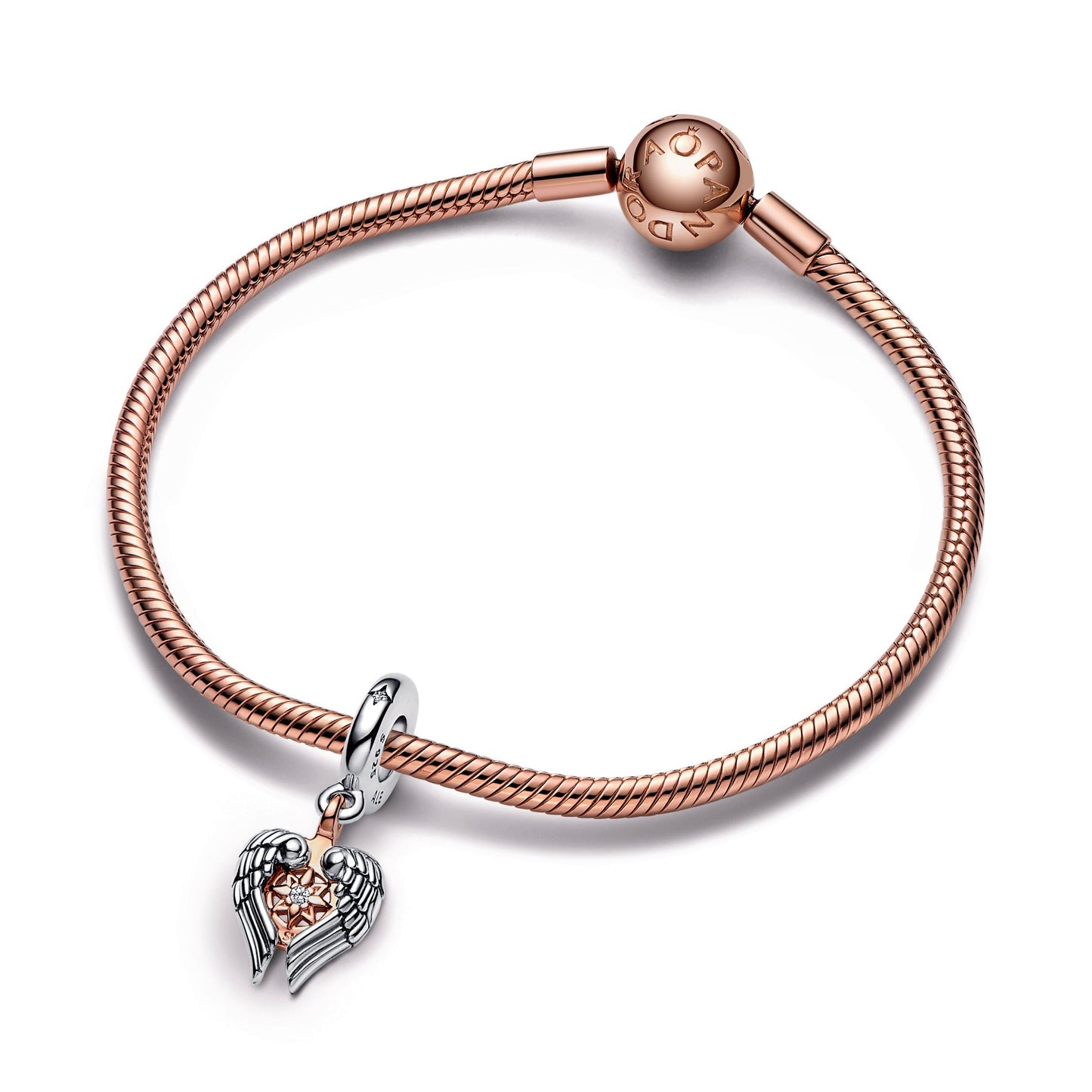 Pandora Celestial Compass Angel Wings Dangle Charm