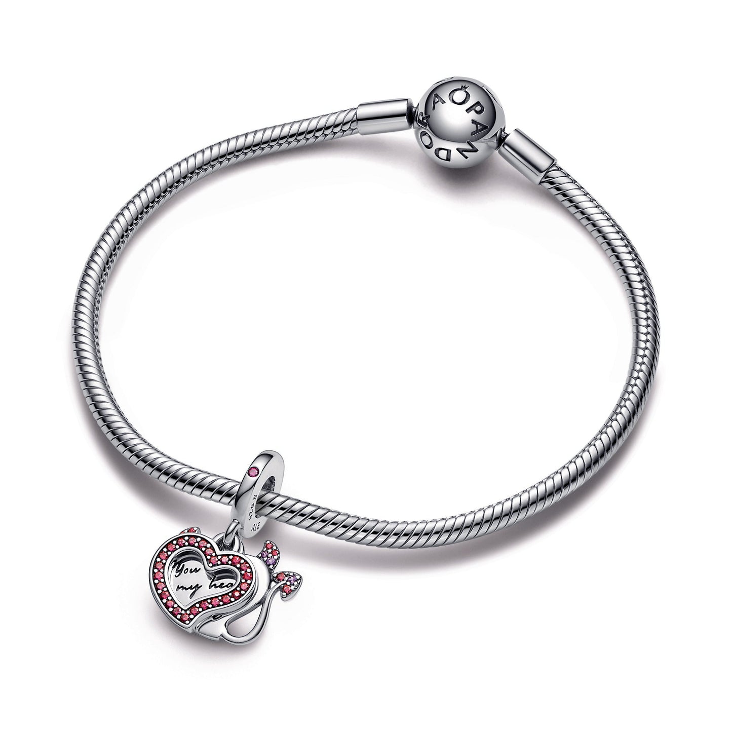 Pandora Devil Heart Double Dangle Charm