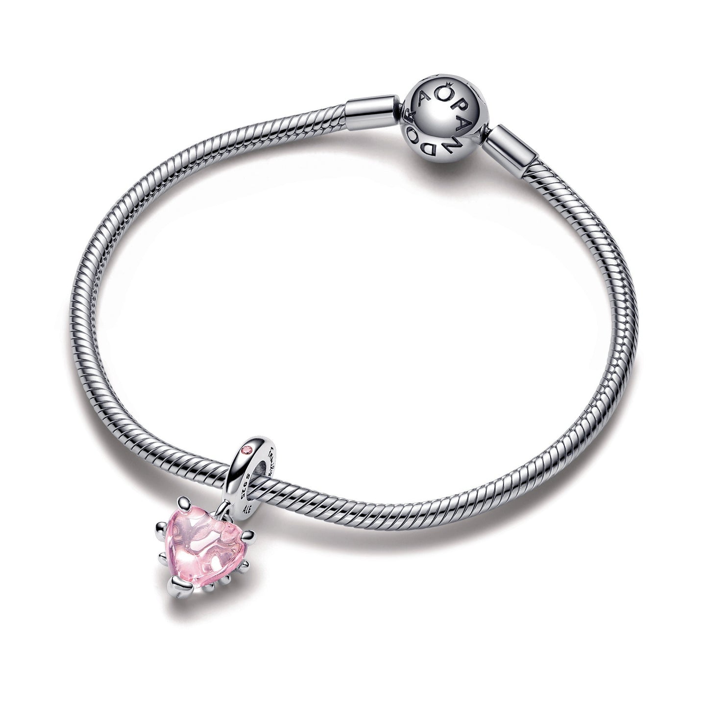 Pandora Pink Family Tree & Heart Dangle Charm