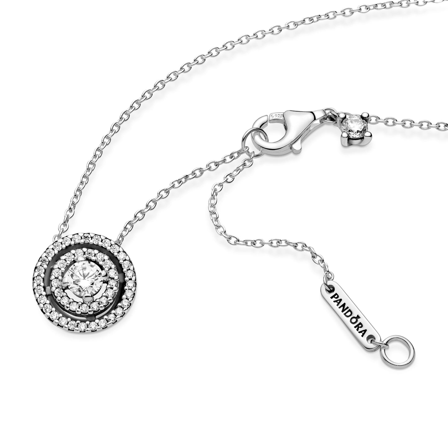 Pandora Sparkling Double Halo Collier Necklace