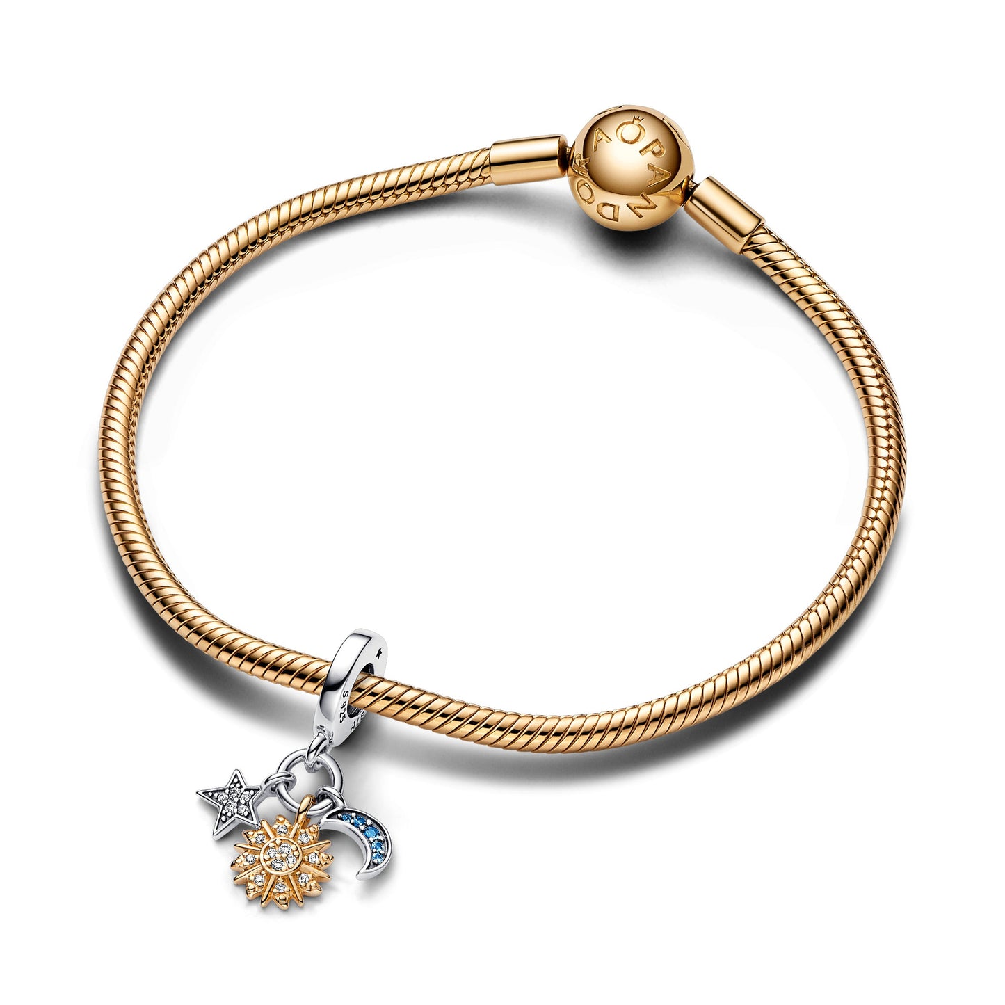 Pandora Two-Tone Celestial Triple Dangle Charm