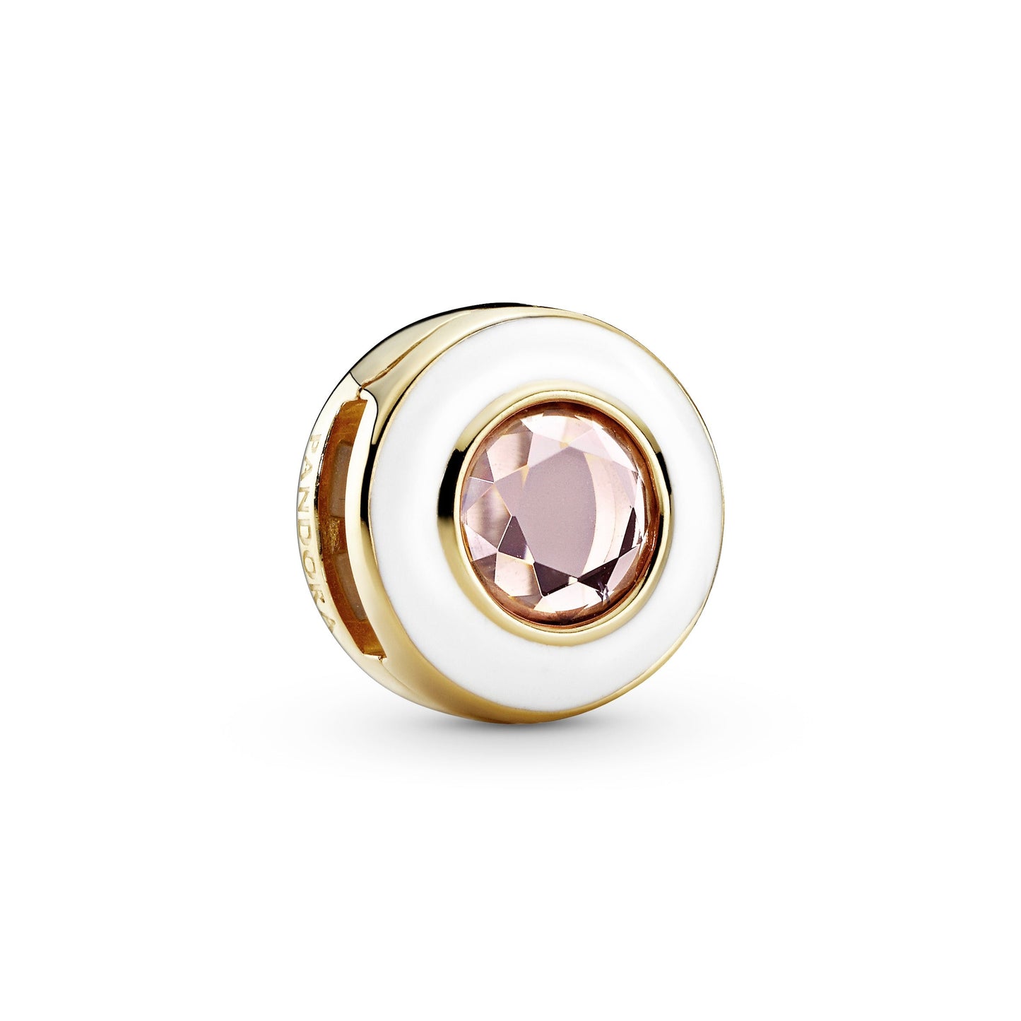 Pandora White Circle Clip Charm