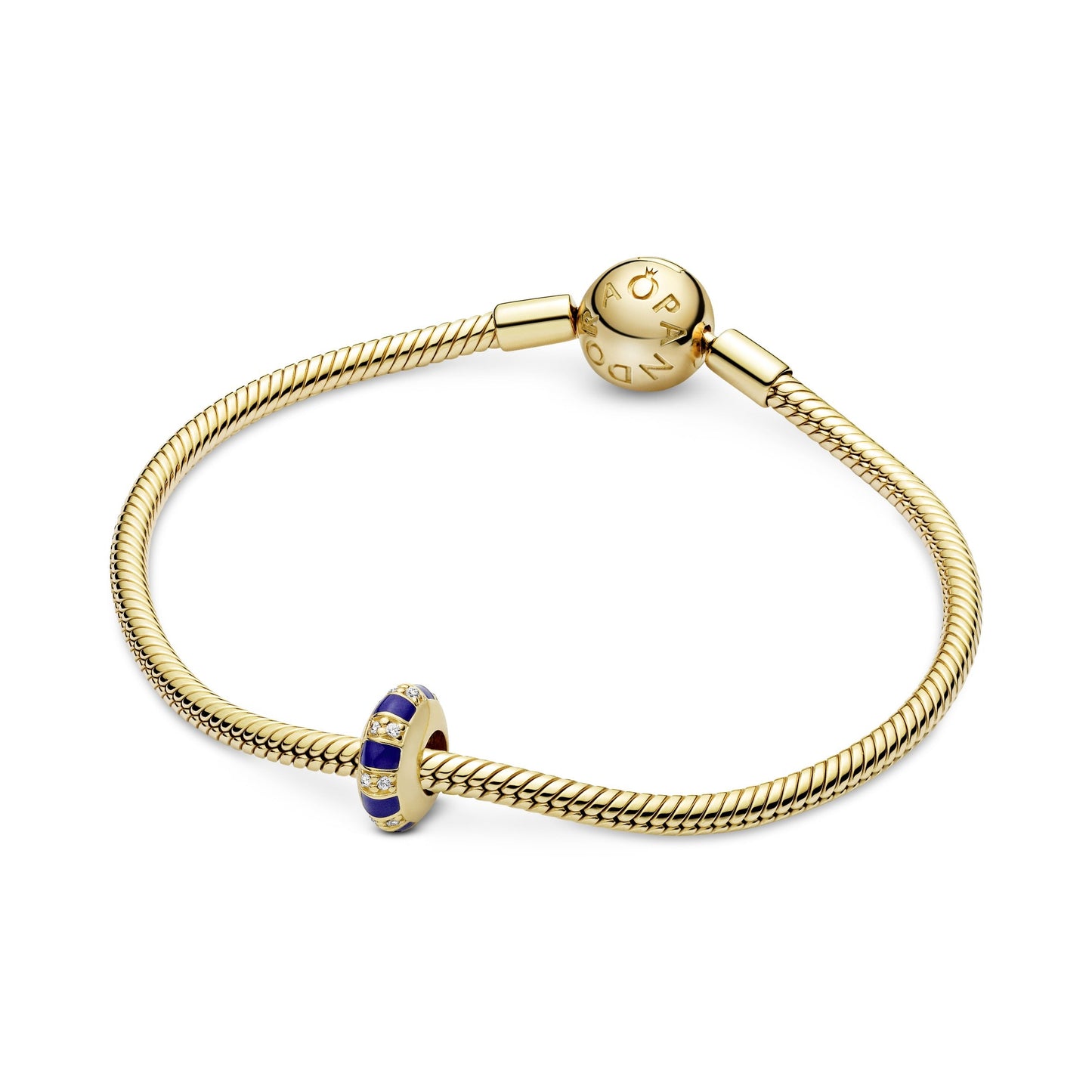 Pandora Blue Stripes Spacer Charm