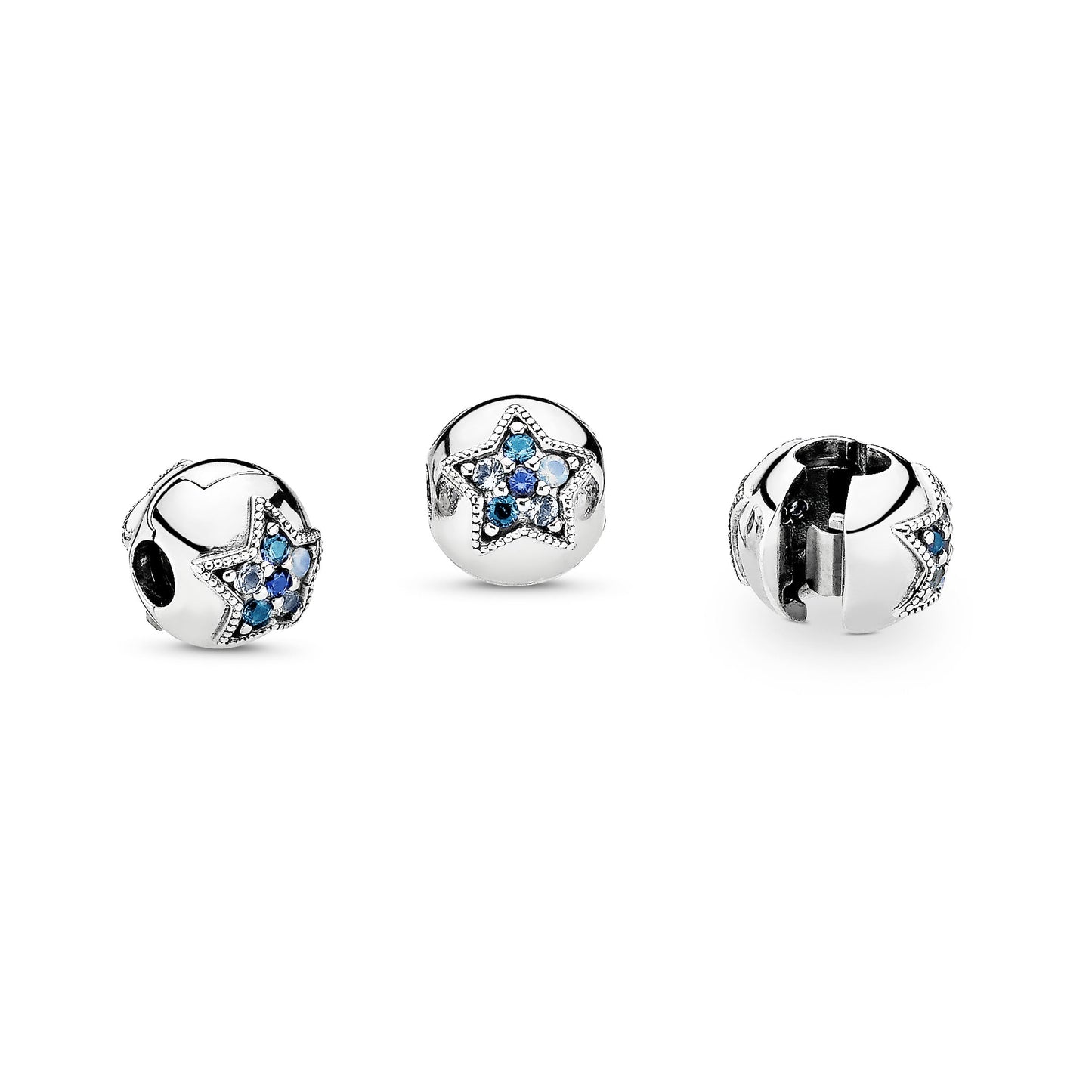 Pandora Bright Blue Star Clip Charm