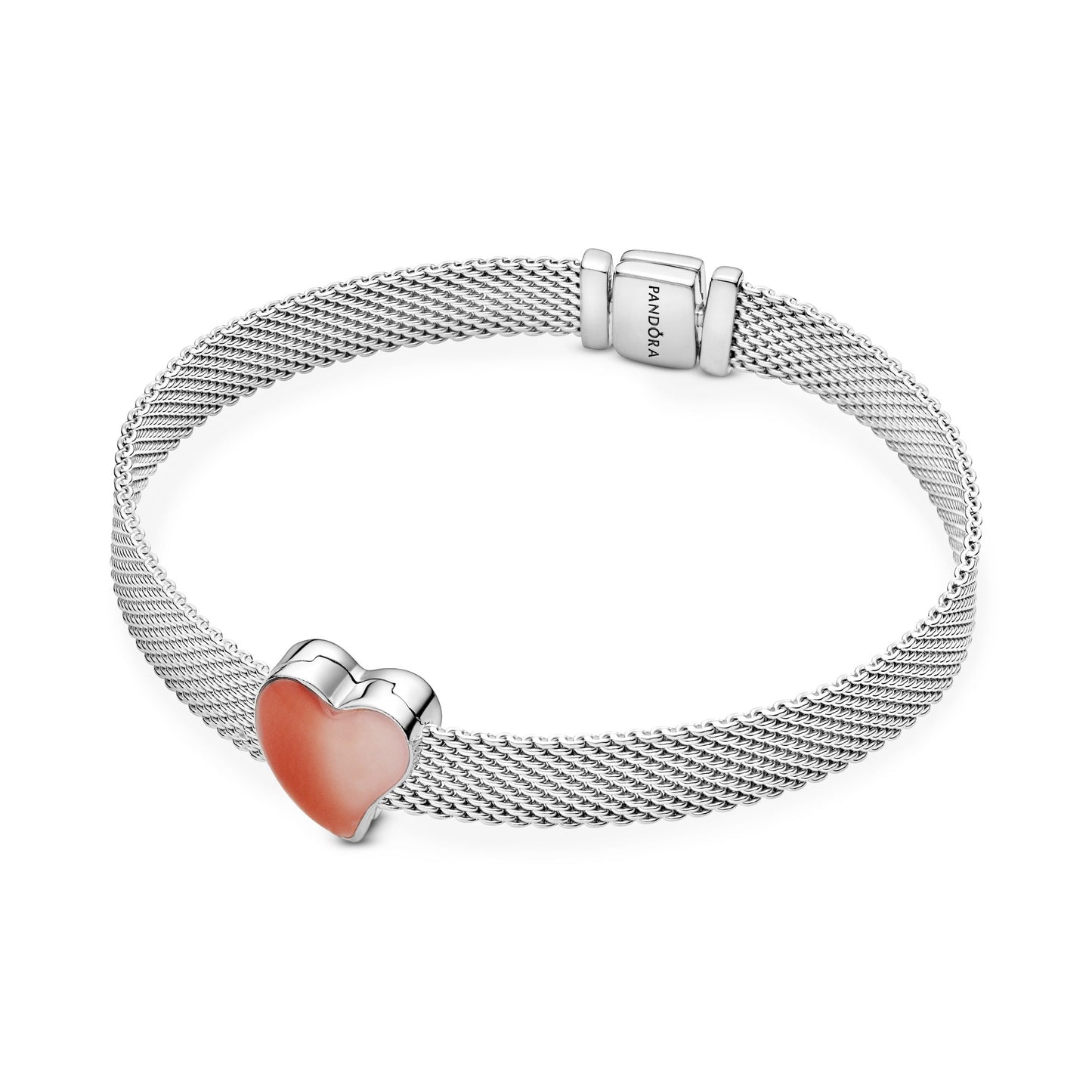 Pandora Asymmetrical Heart Clip Charm