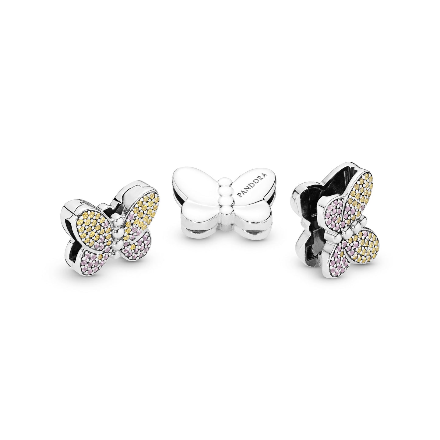 Pandora Pave Butterfly Clip Charm