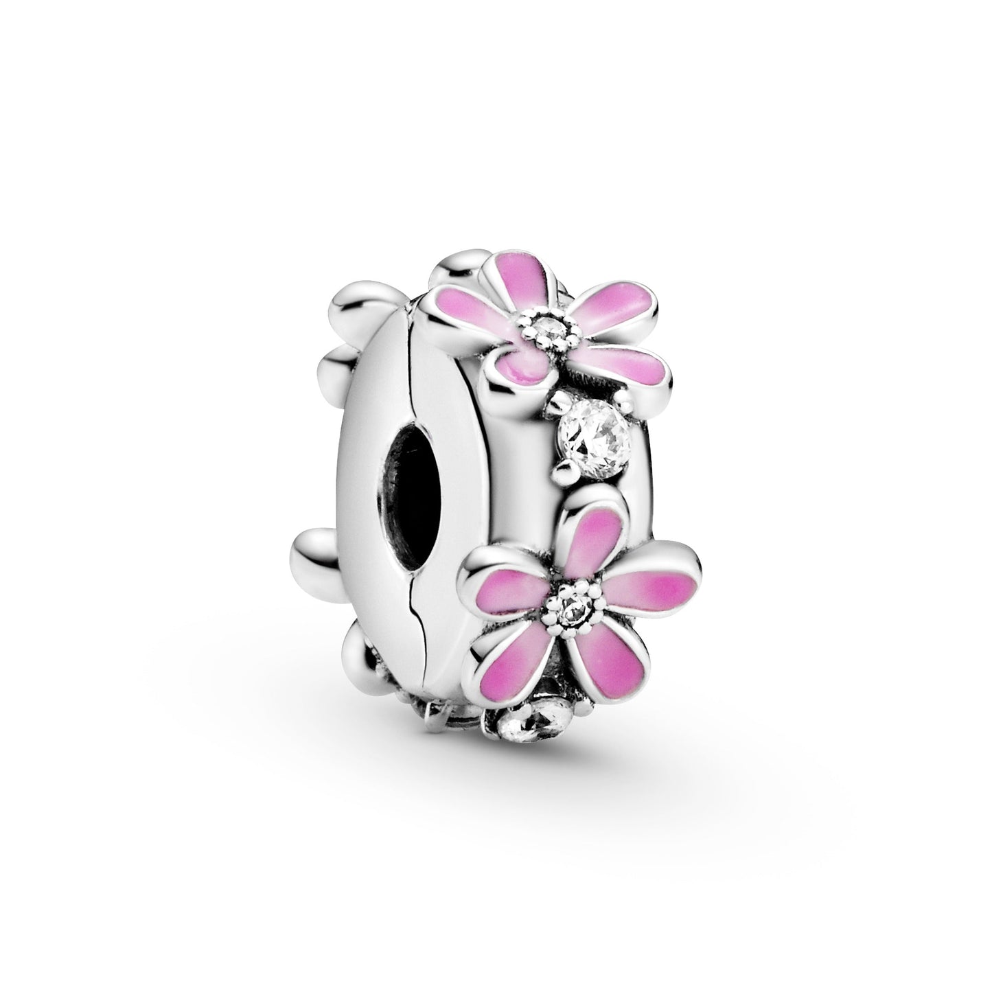 Pandora Pink Daisy Flower Clip Charm