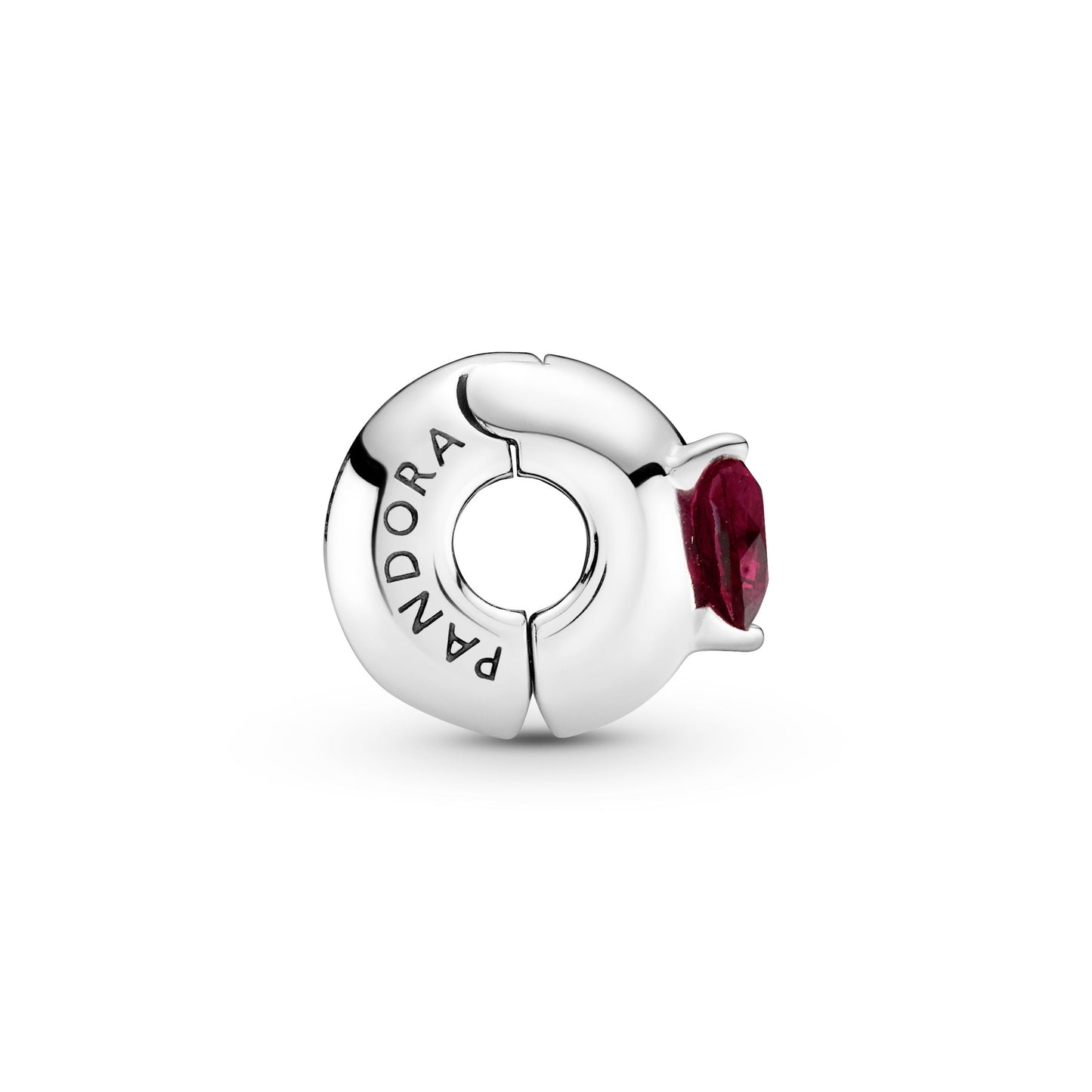 Pandora Red Heart Solitaire Clip Charm