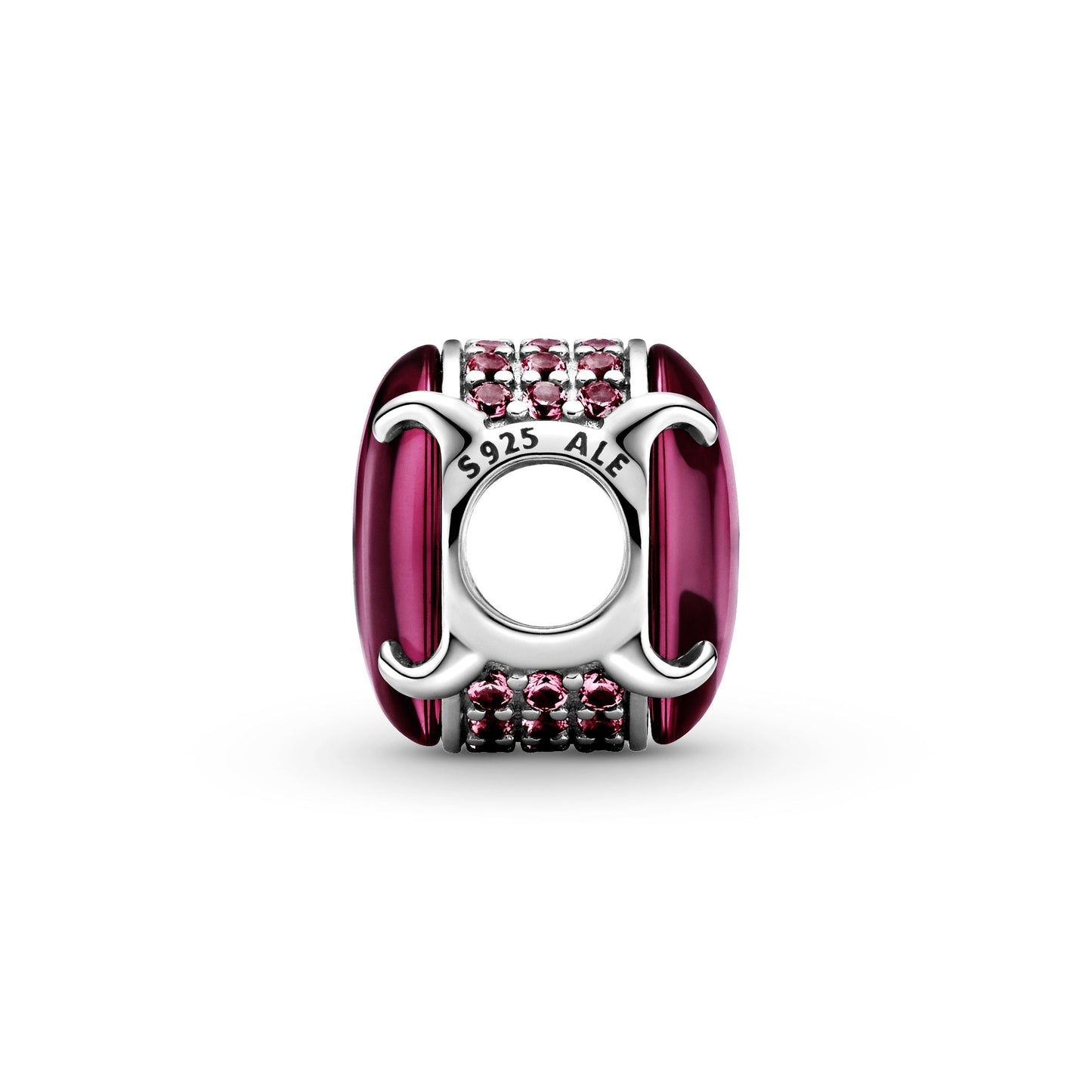Pandora Fuchsia Rose Oval Cabochon Charm