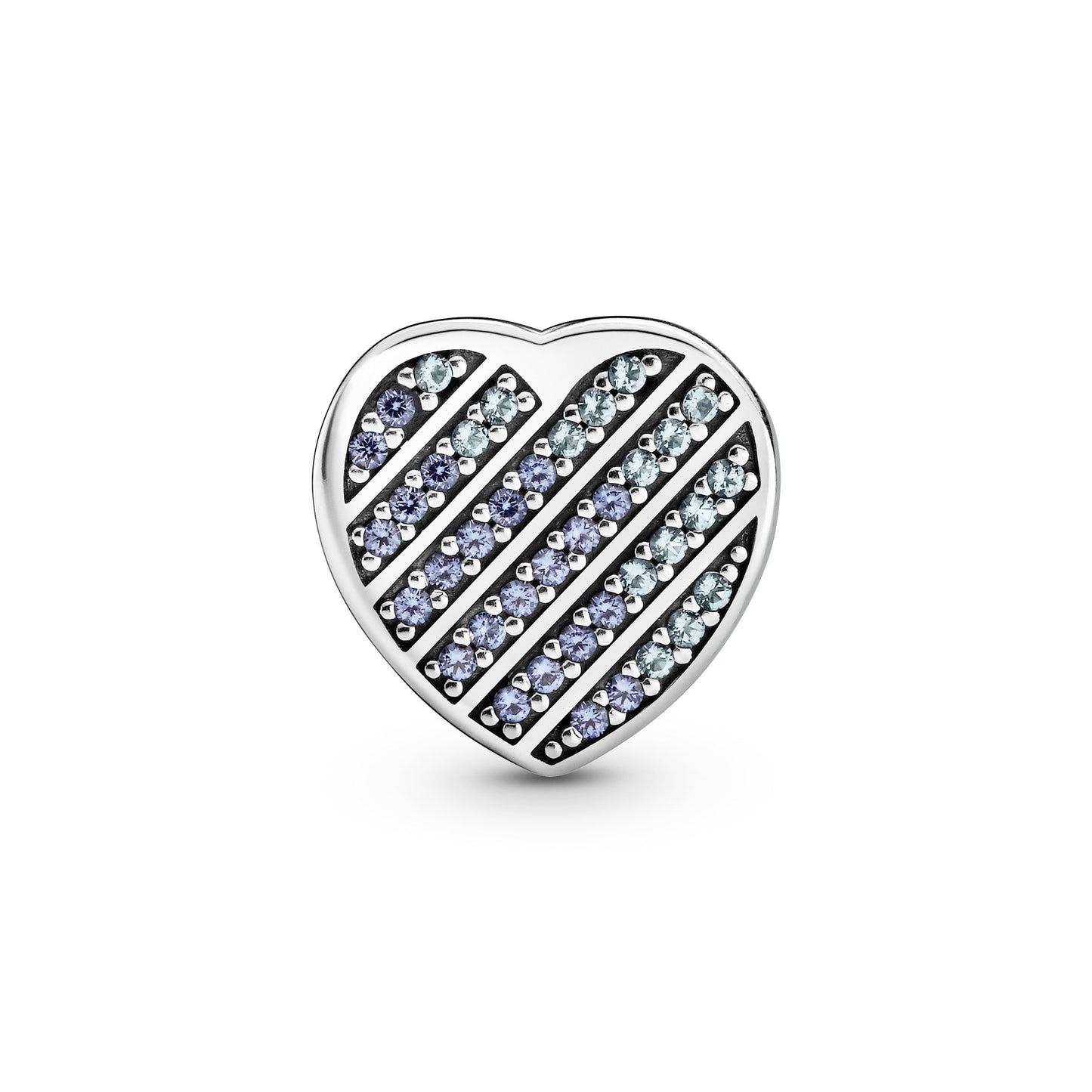 Pandora Reflexions Blue Pave Heart Clip Charm