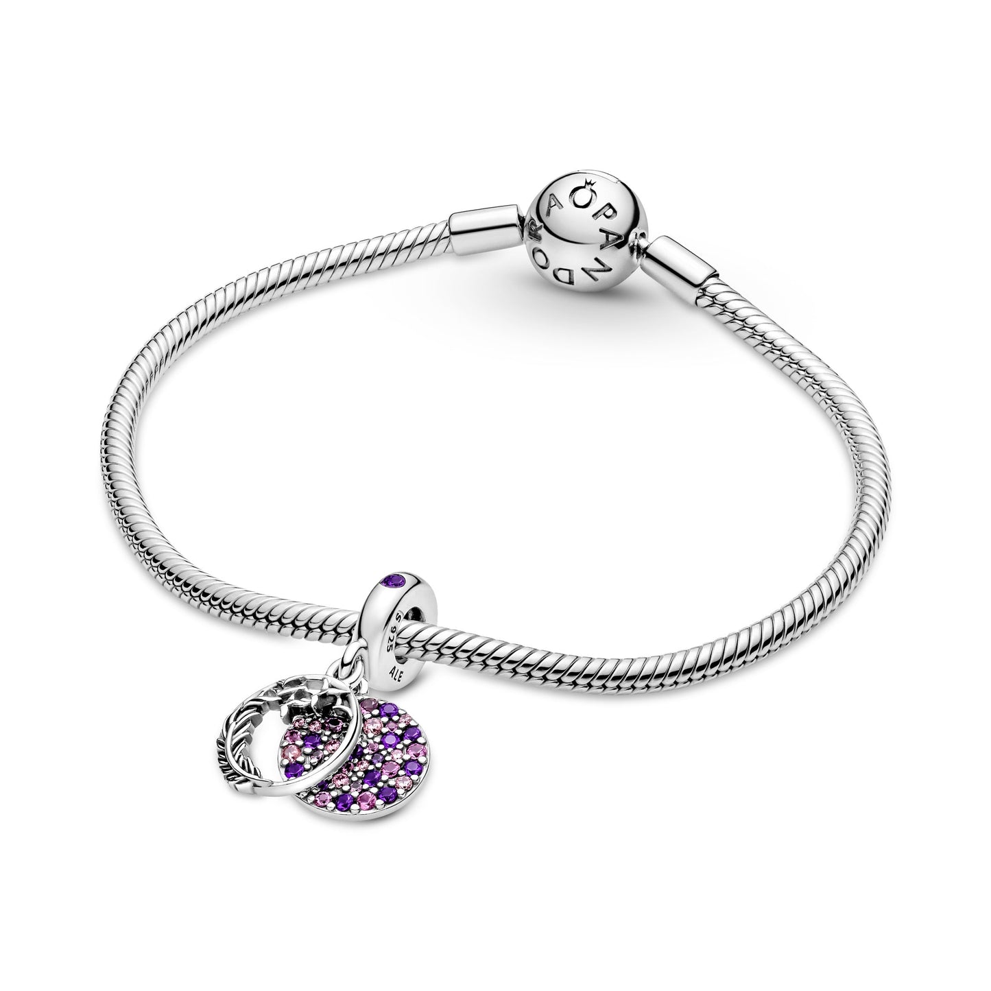 Pandora Pave Feather Dangle Charm
