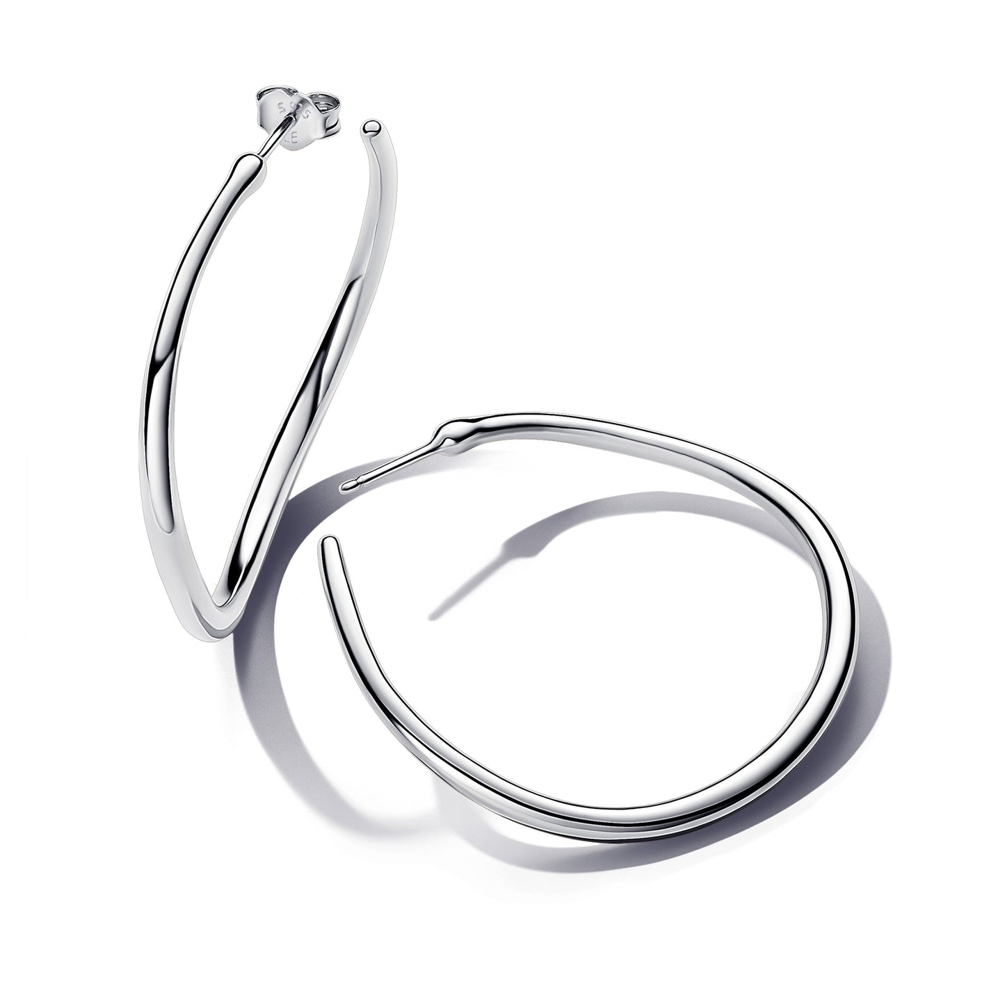 Pandora Organically Shaped 42 mm Open Hoop Earrings