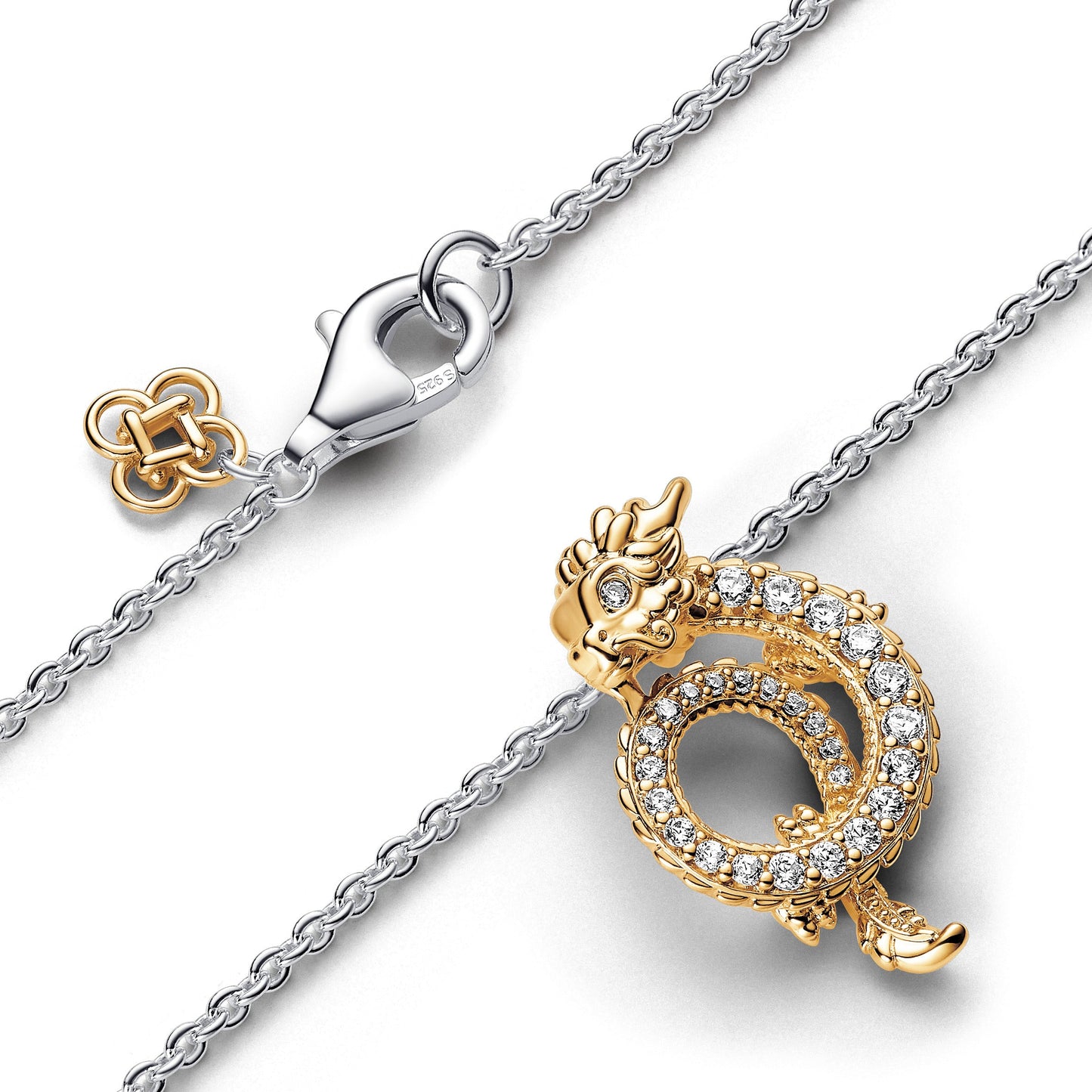 Pandora Two-Tone Chinese Year of the Dragon Collier Necklace