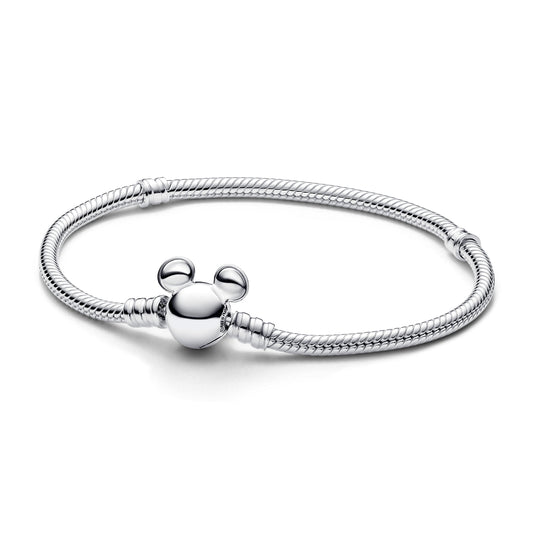 Pandora Disney Mickey Mouse Clasp Moments Snake Chain Bracelet