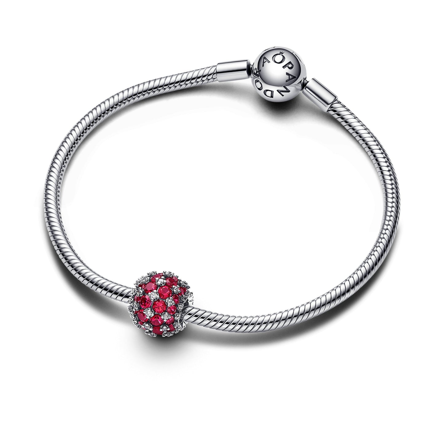 Pandora Sparkling Pave Round Pink Charm