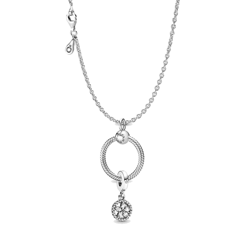 Pandora Sparkling Snowflake with Pendant O Necklace Gift Set