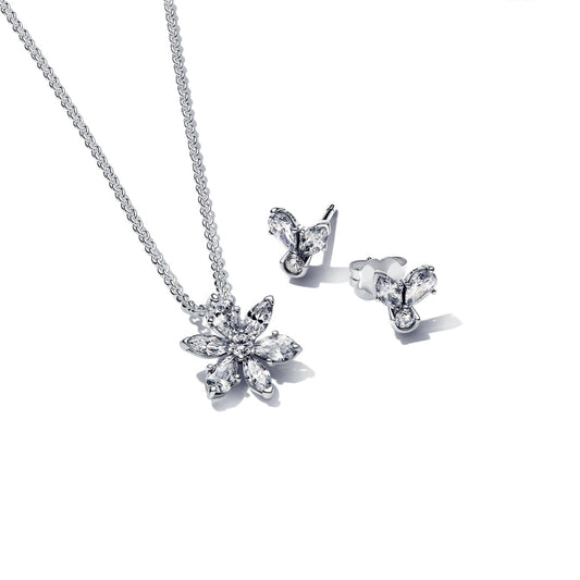 Pandora Sparkling Herbarium Cluster Jewellery Gift Set