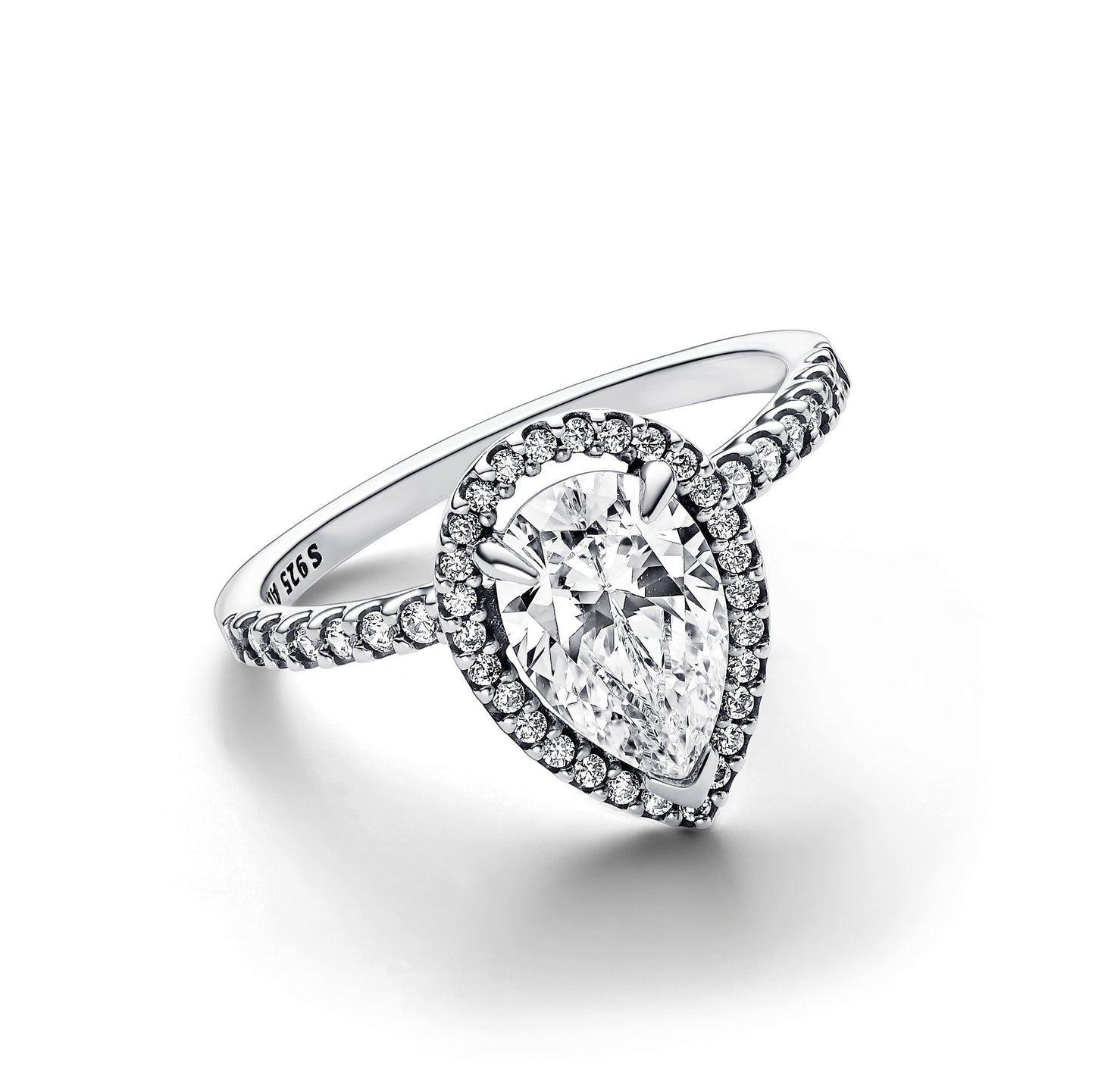 Pandora Sparkling Pear Halo Ring