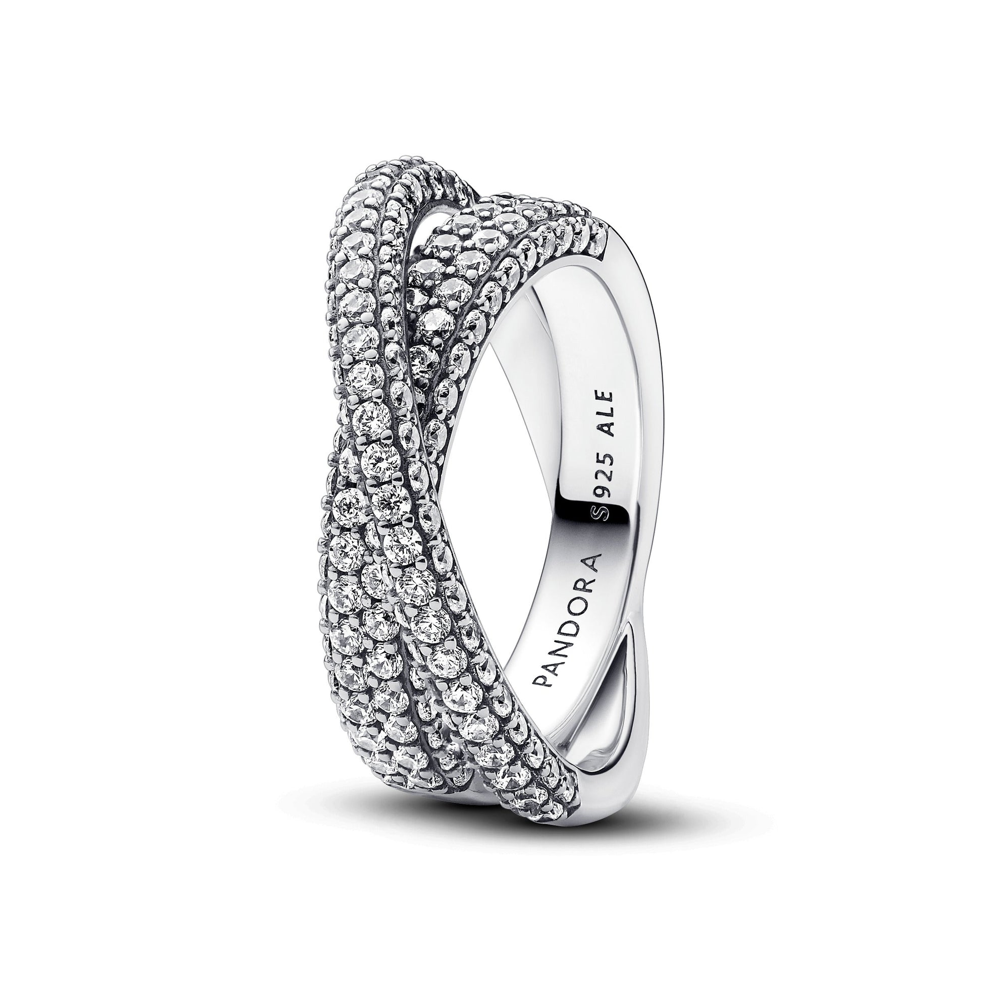 Pandora Timeless Pave Crossover Dual Band Ring