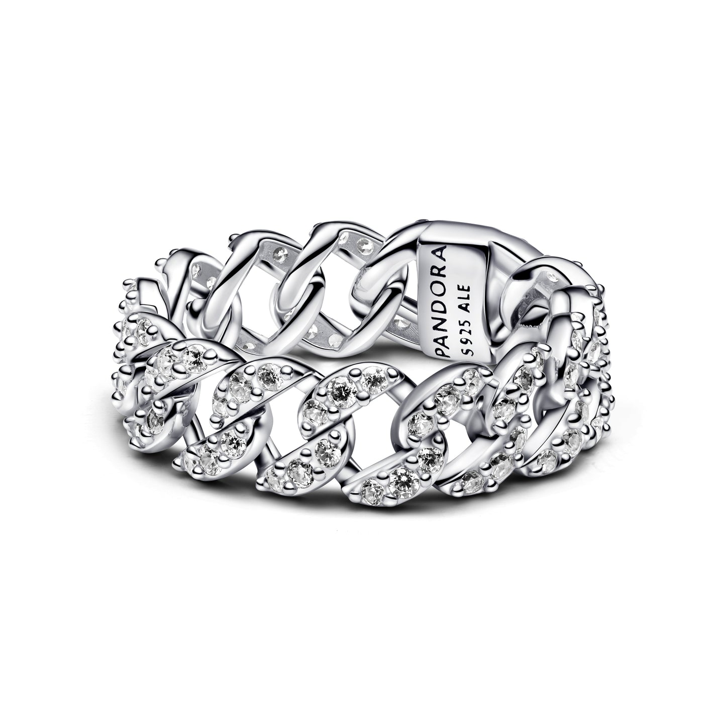 Pandora Pave Cuban Chain Ring