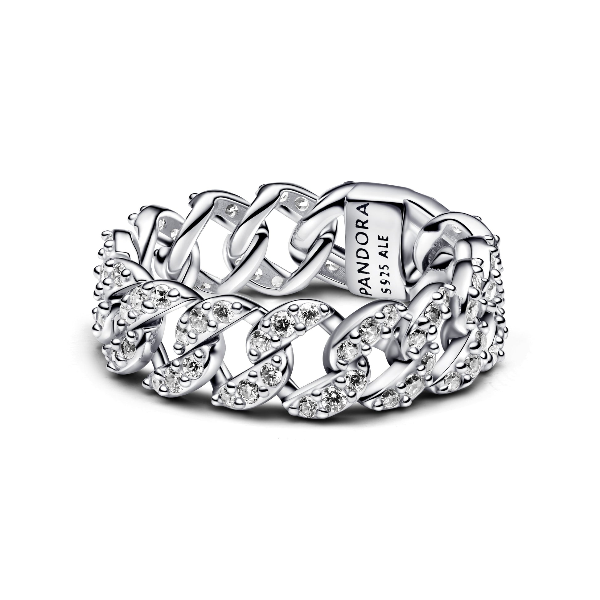 Pandora Pave Cuban Chain Ring