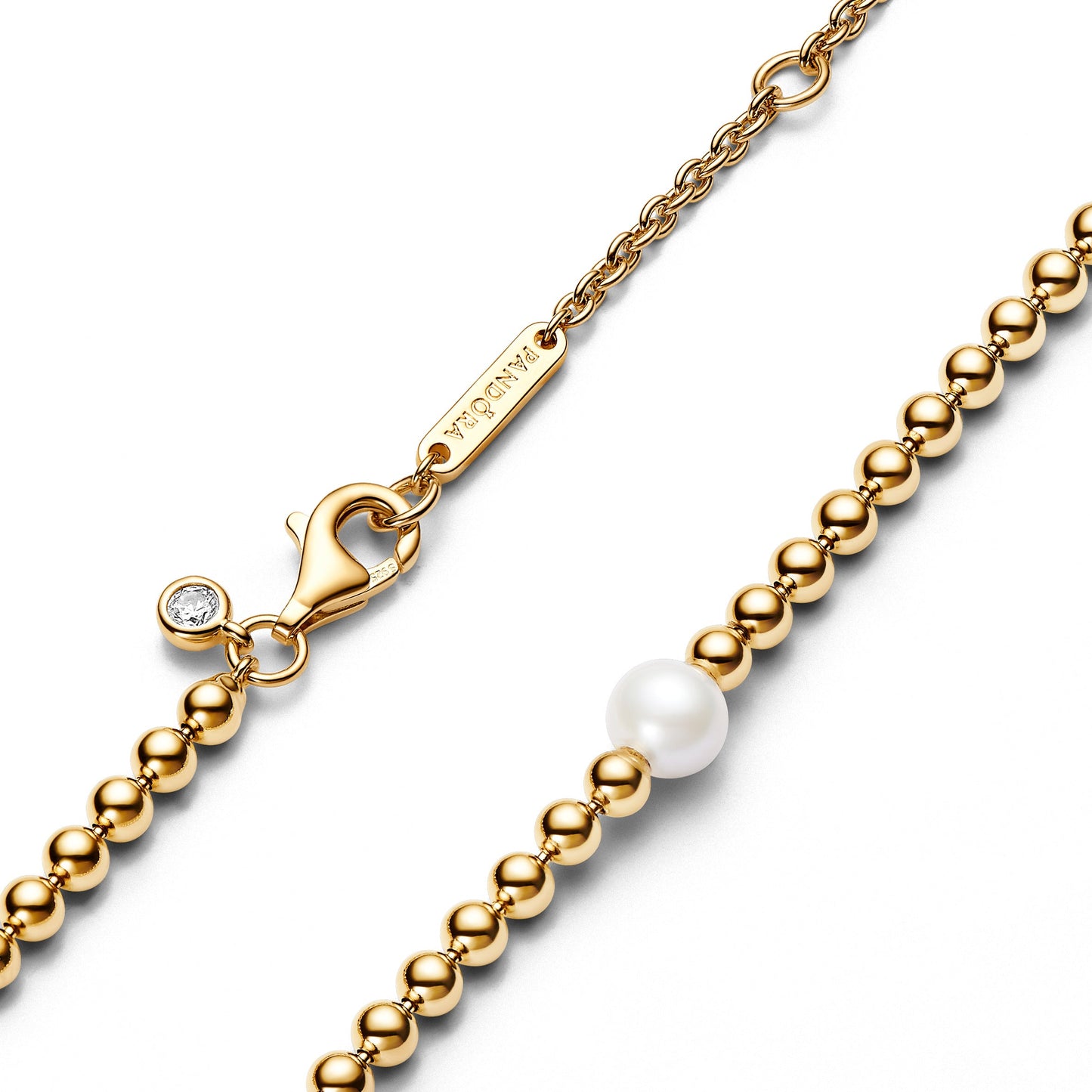 Pandora Treated Freshwater Pearl & Beads Collier Necklace