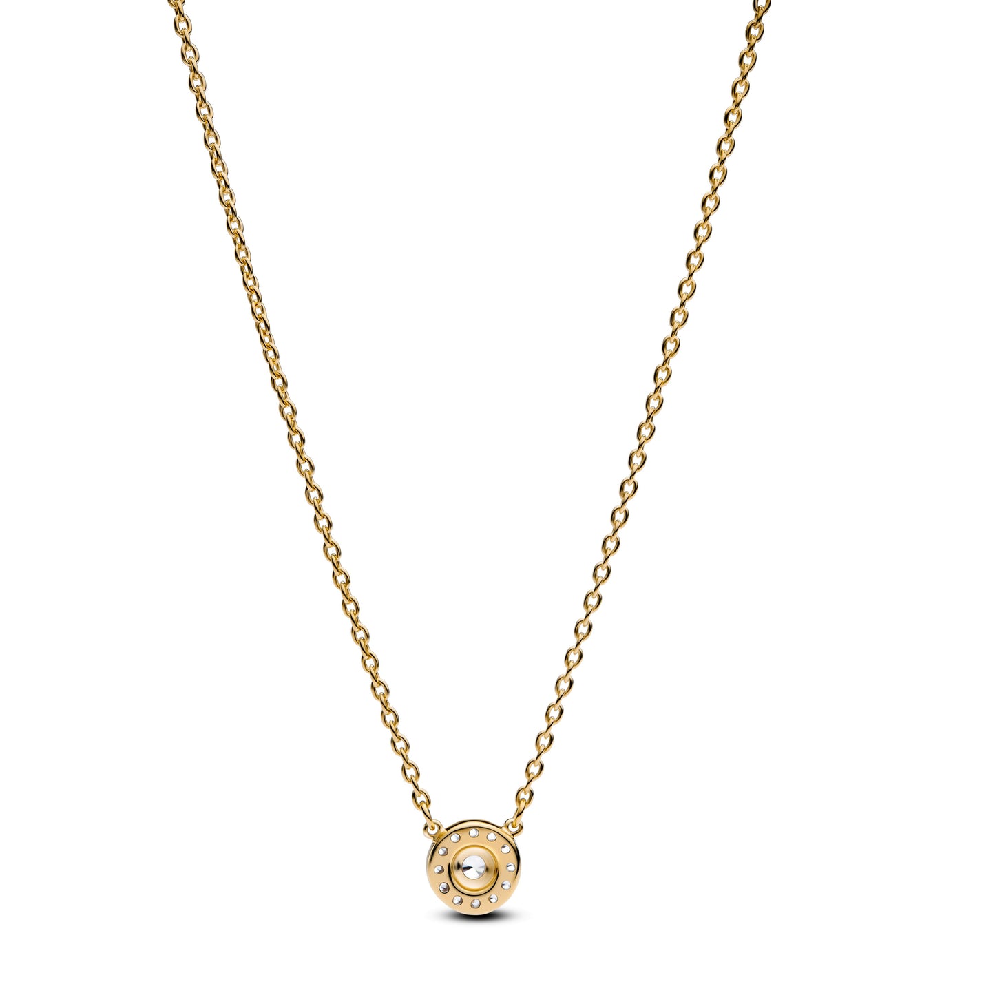 Pandora Round Pave Halo Pendant Necklace