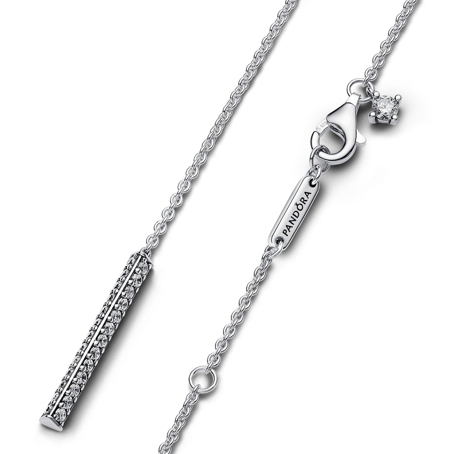 Pandora Timeless Pave Prism Drop Necklace