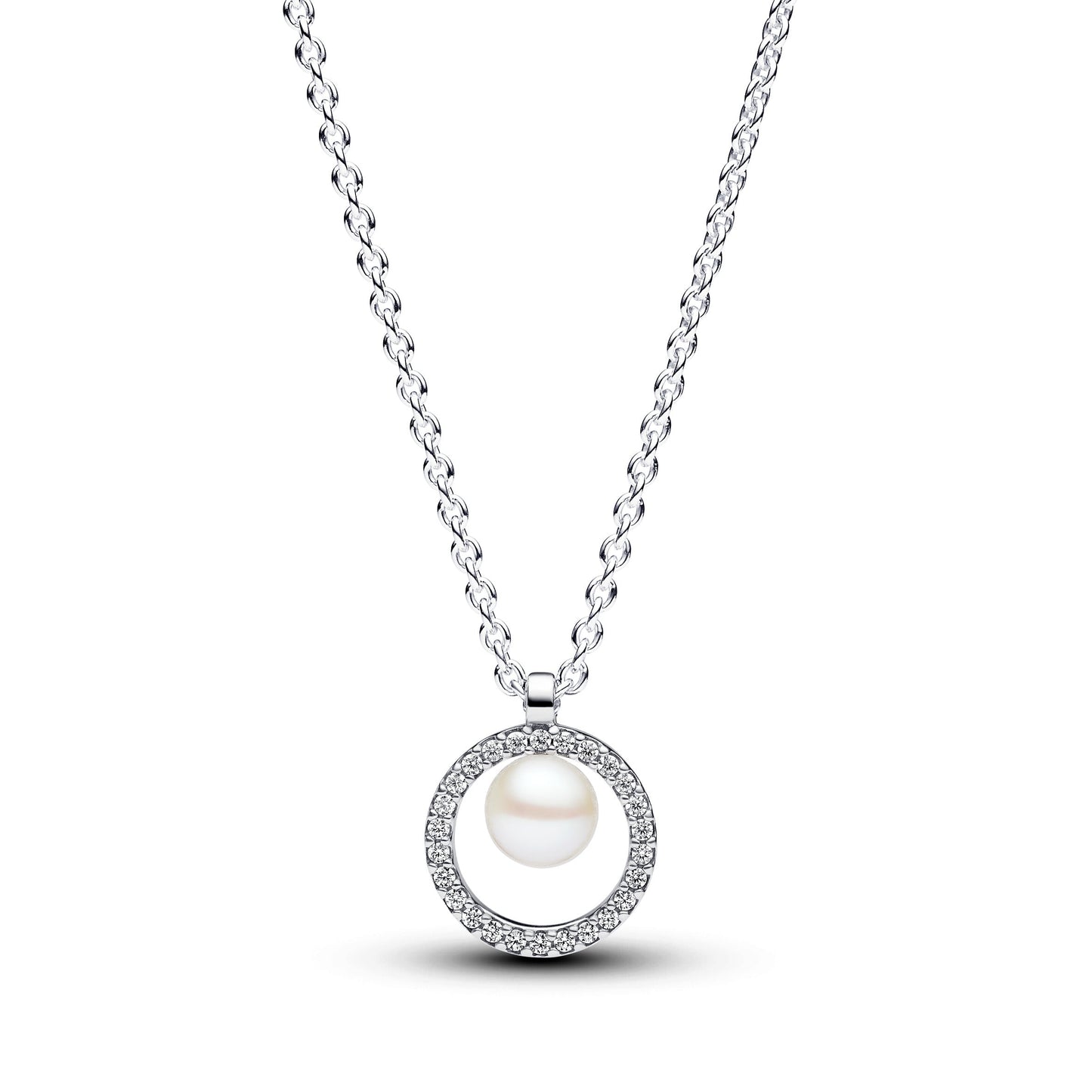 Pandora Treated Freshwater Pearl & Pave Collier Necklace