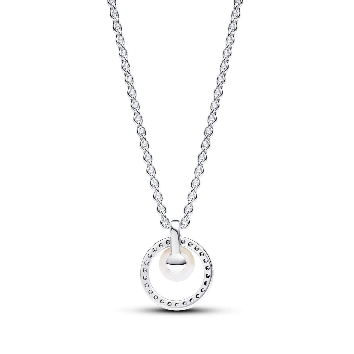 Pandora Treated Freshwater Pearl & Pave Collier Necklace