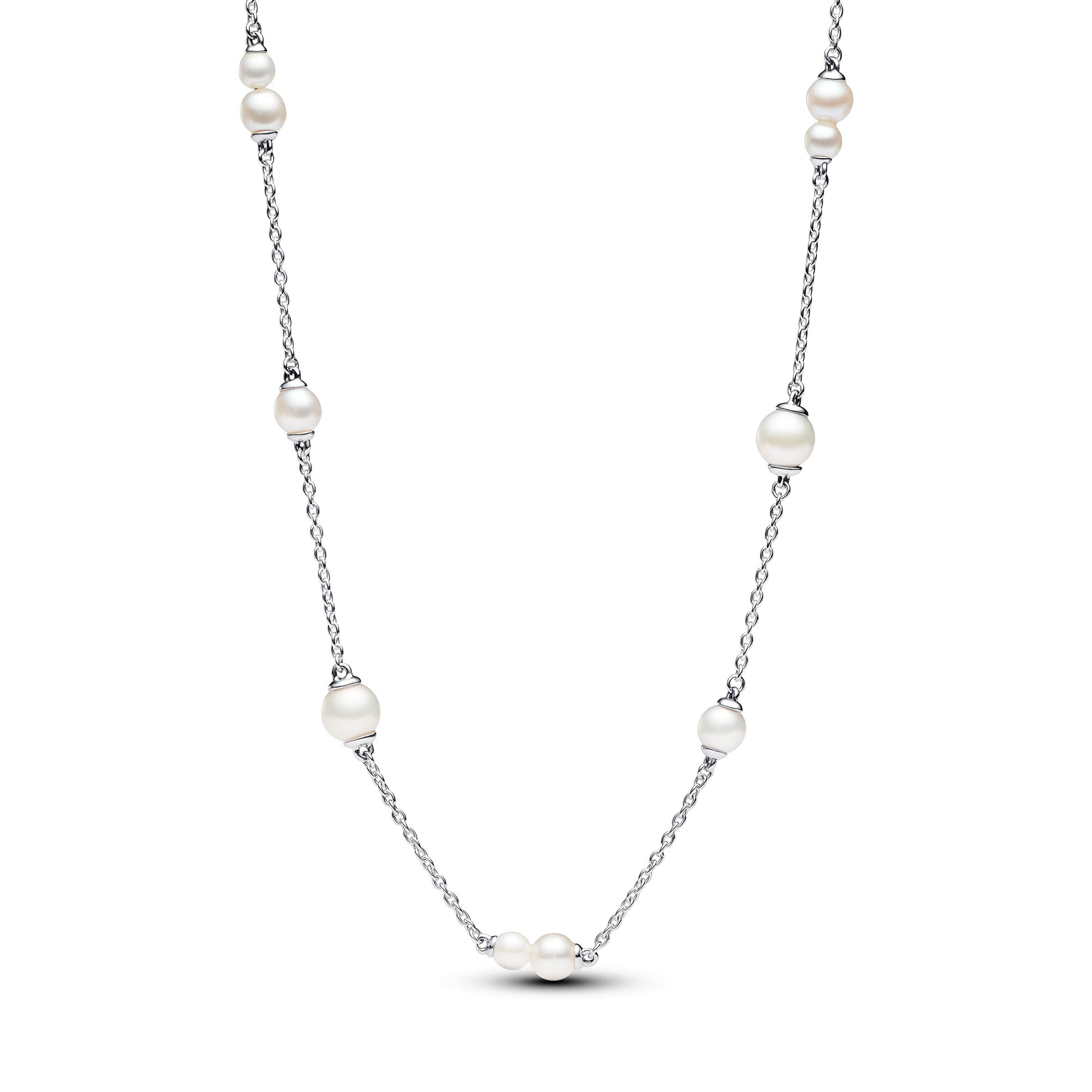 Pandora Treated Freshwater Pearl Station Chain Necklace