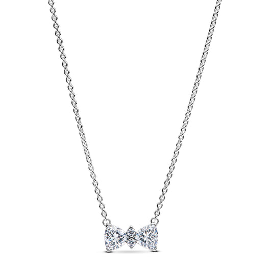 Pandora Sparkling Bow Necklace