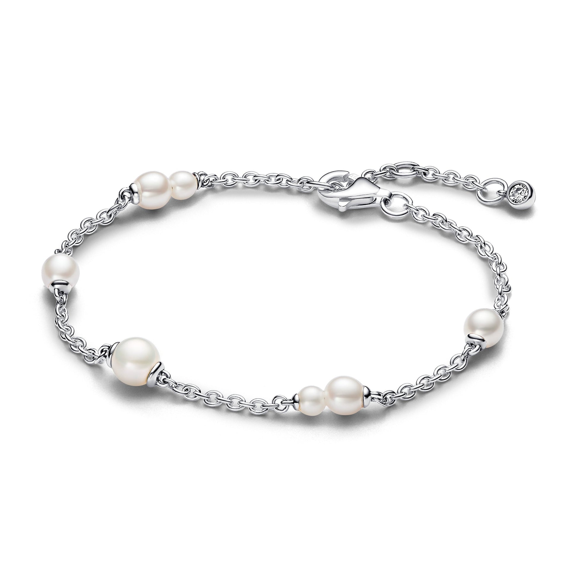 Pandora Treated Freshwater Pearl Station Chain Bracelet