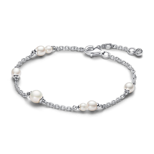 Pandora Treated Freshwater Pearl Station Chain Bracelet
