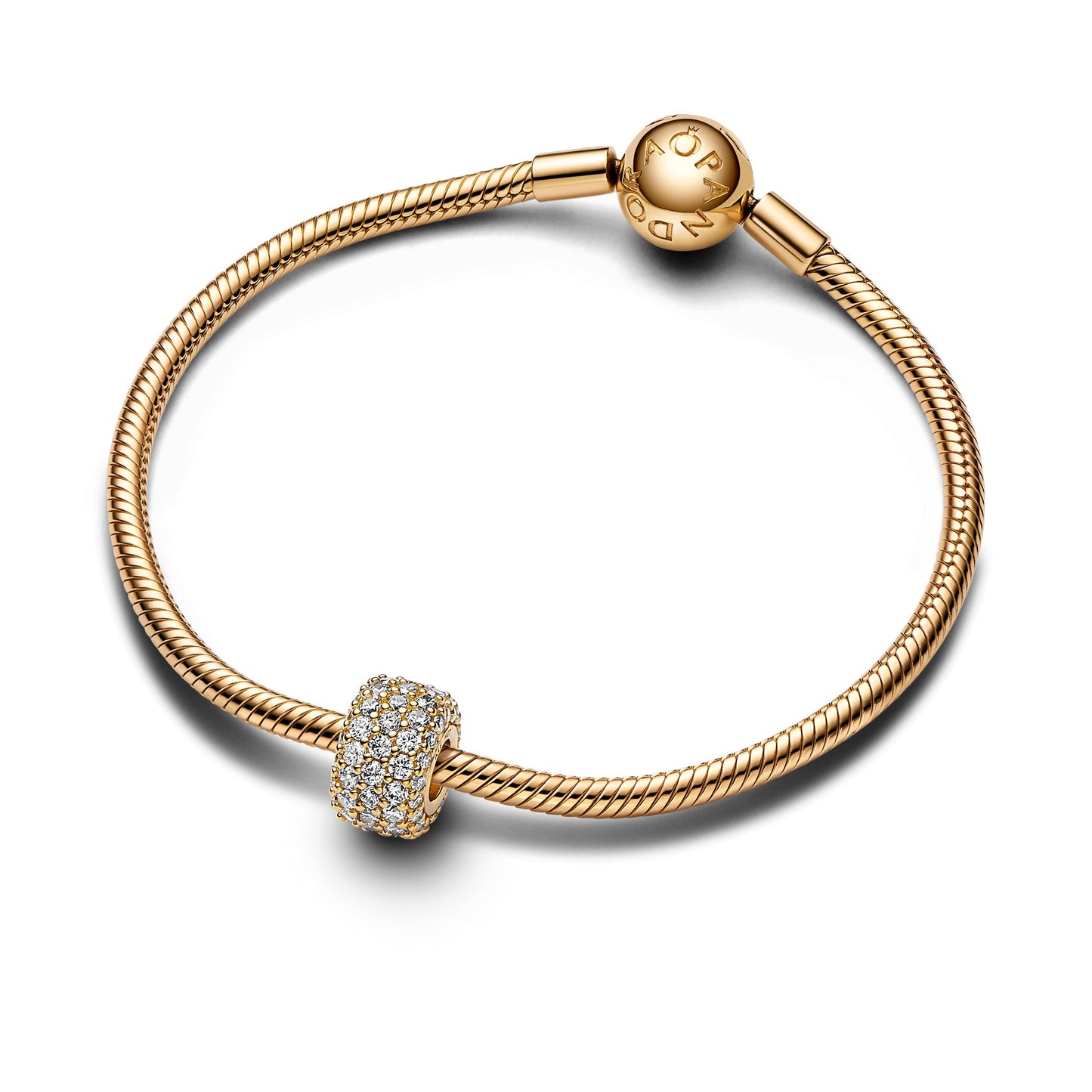 Pandora Sparkling Pave Triple-row Charm