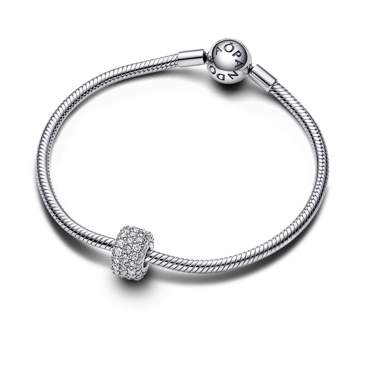 Pandora Sparkling Pave Triple-row Charm