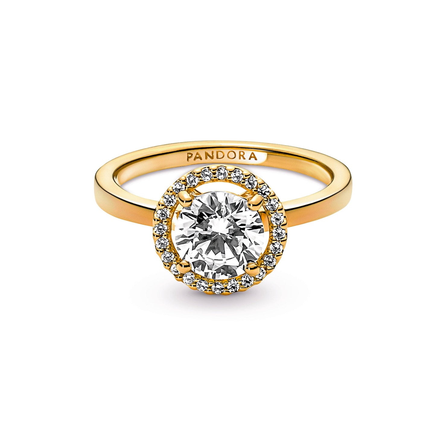 Pandora Sparkling Round Halo Ring