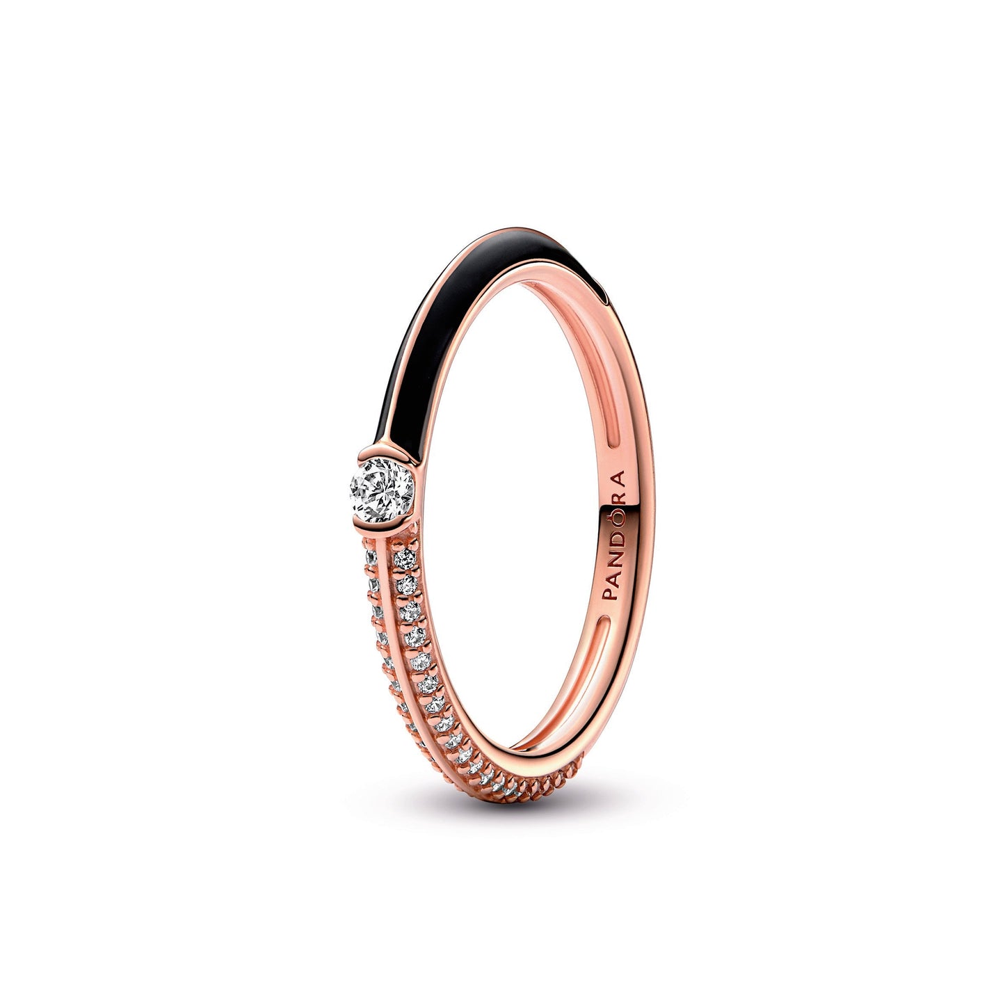 Pandora ME Pave & Black Dual Ring