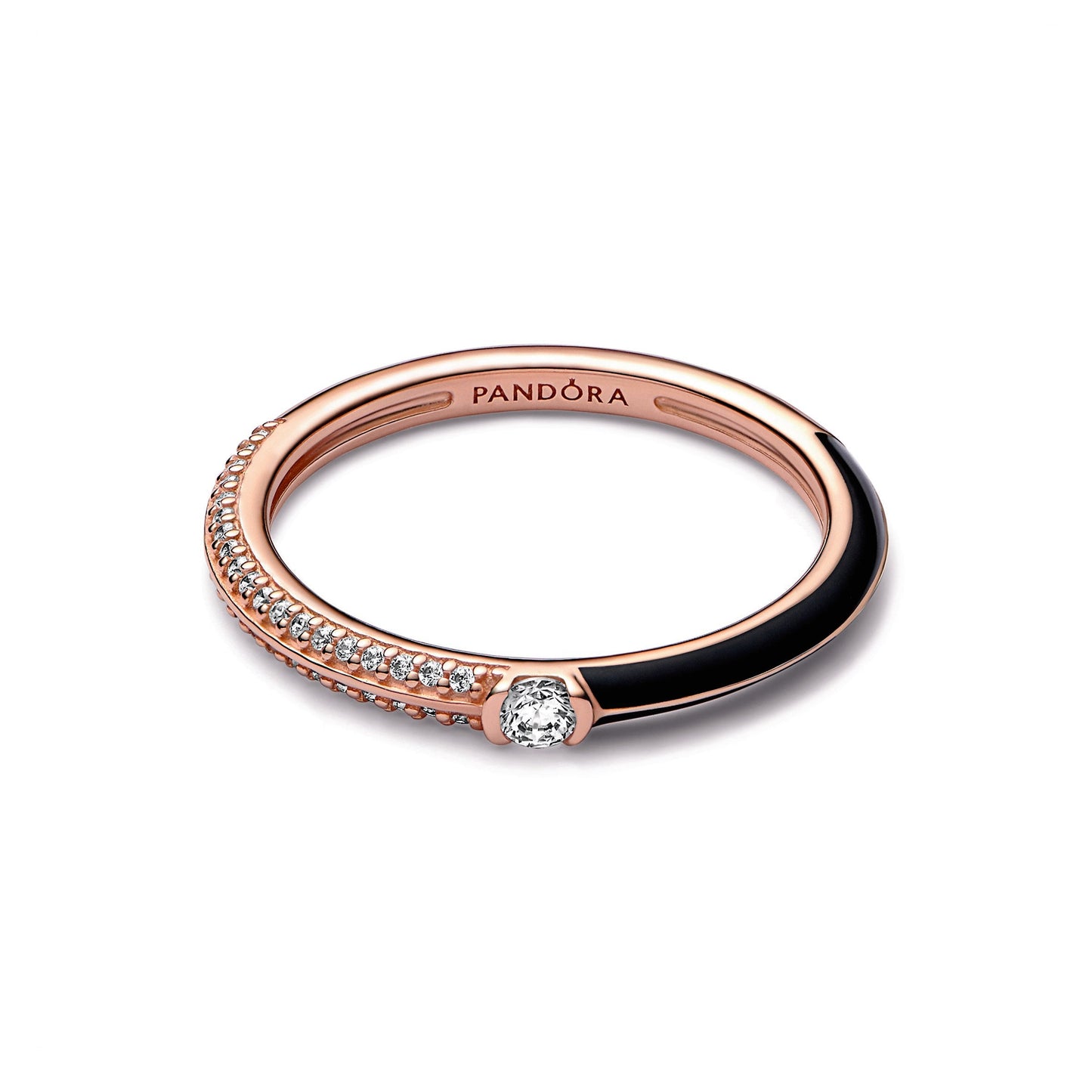 Pandora ME Pave & Black Dual Ring