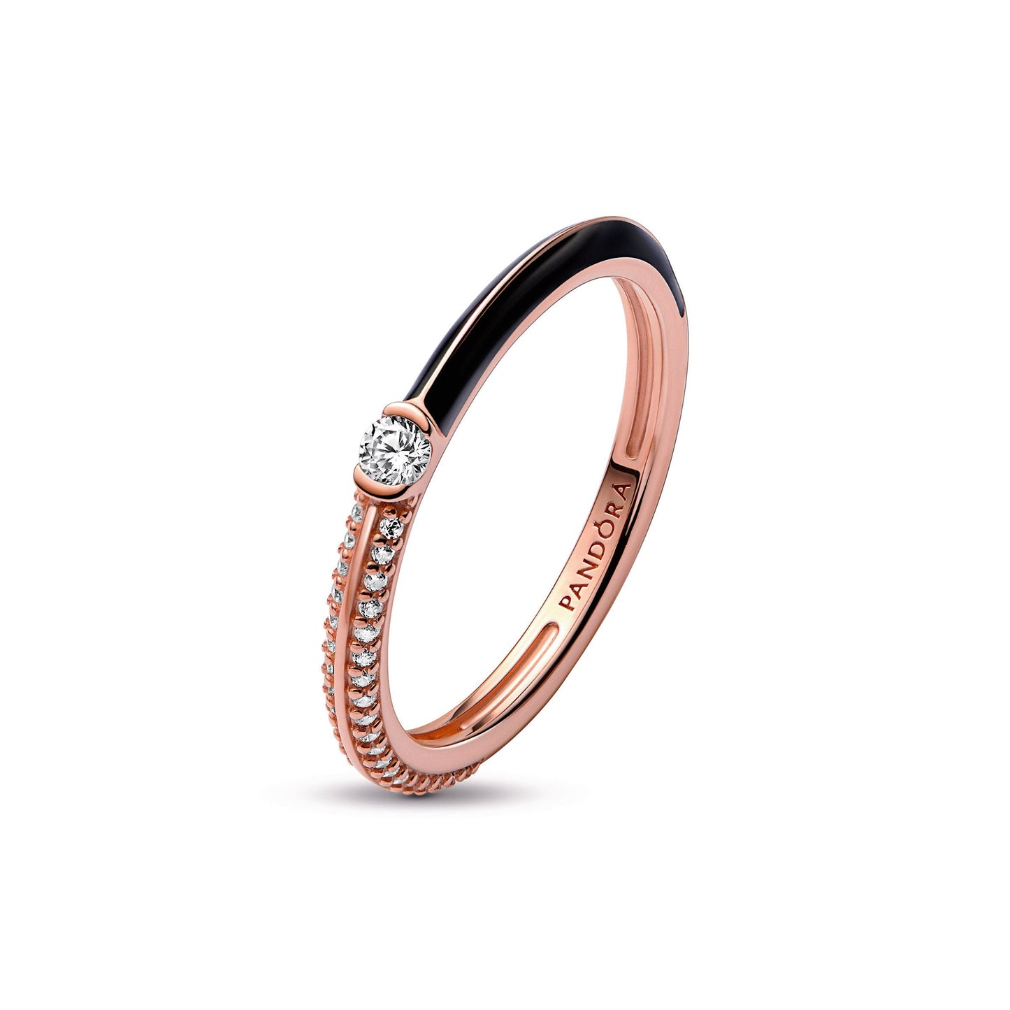 Pandora ME Pave & Black Dual Ring