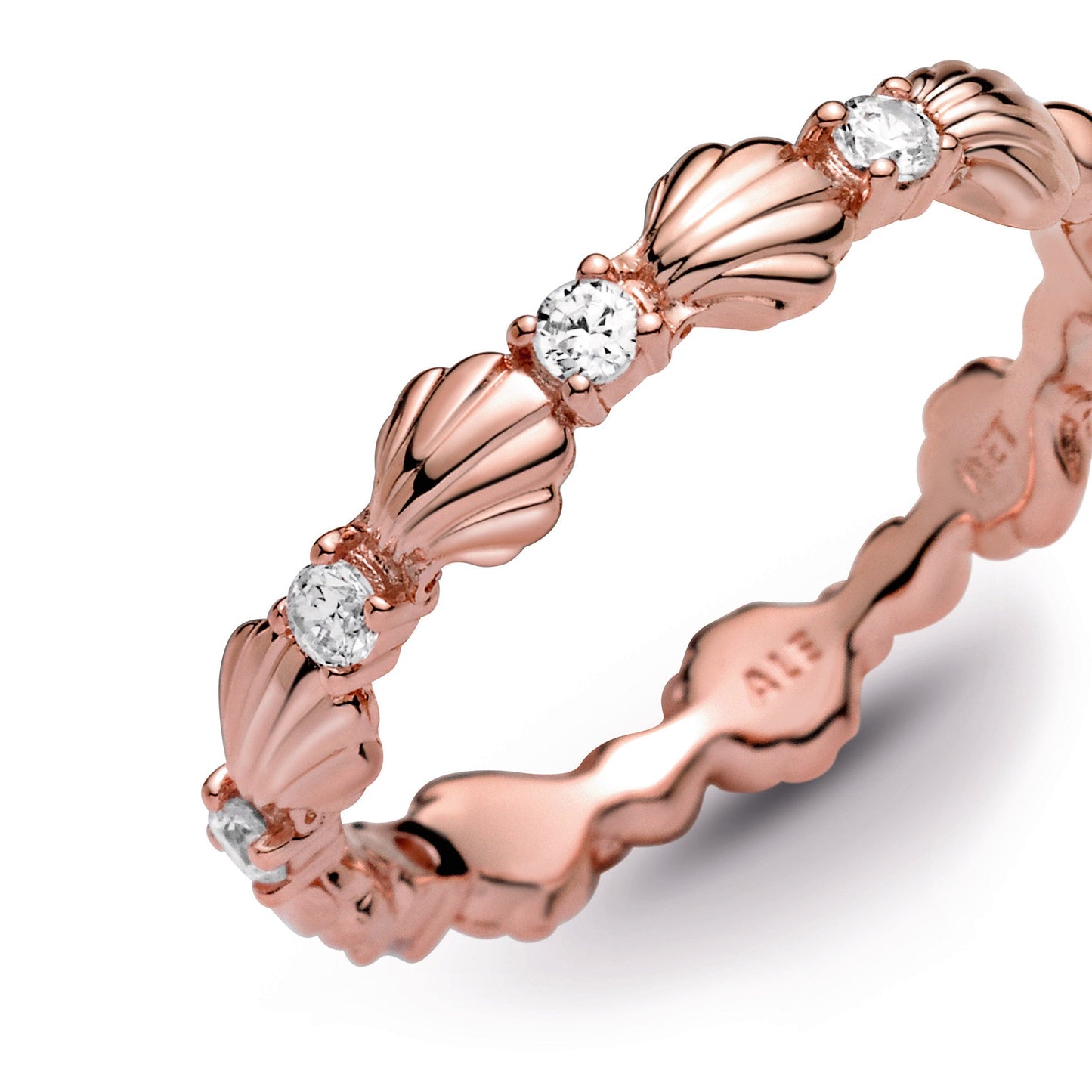 Pandora Sparkling Seashell Band Ring
