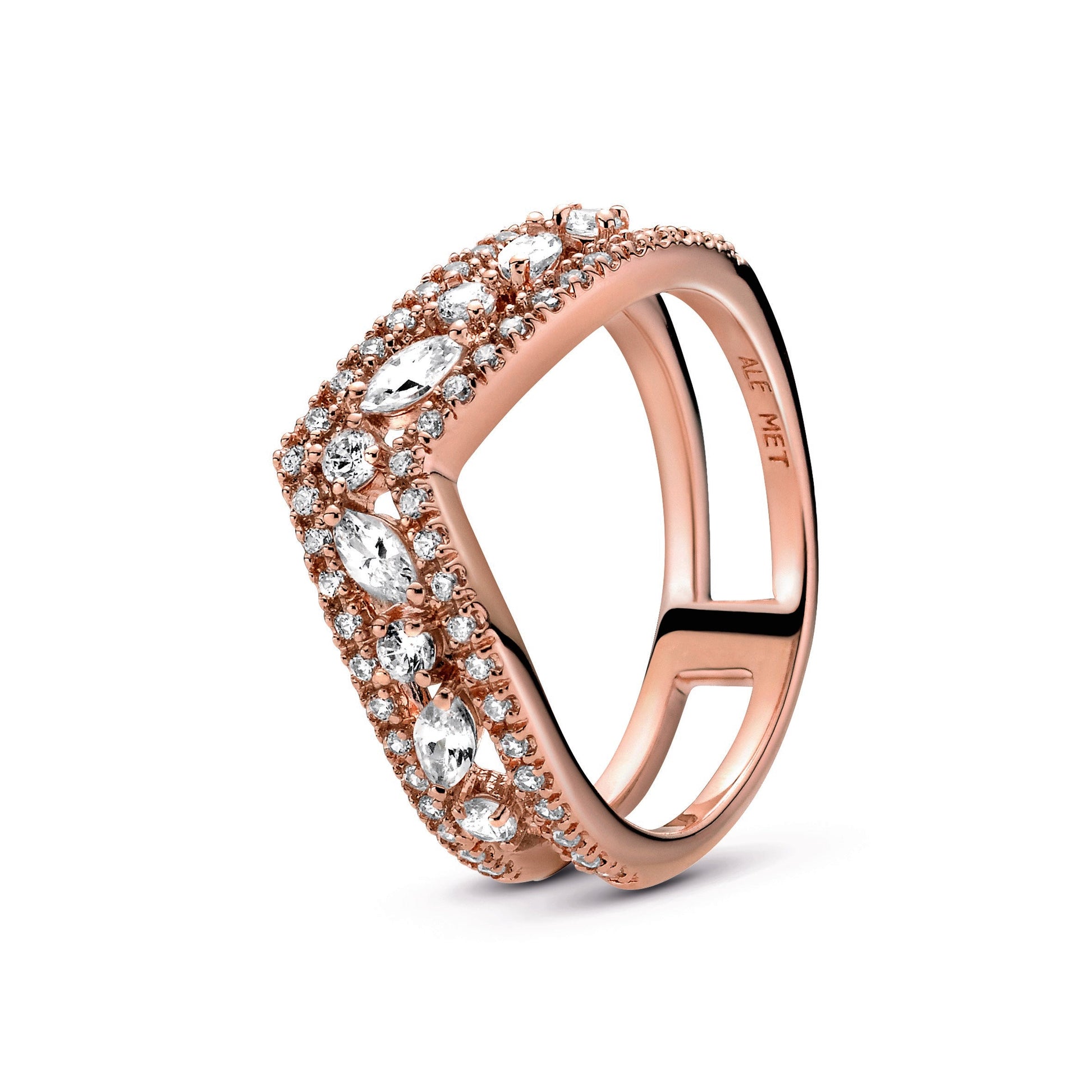 Pandora Sparkling Marquise Double Wishbone Ring
