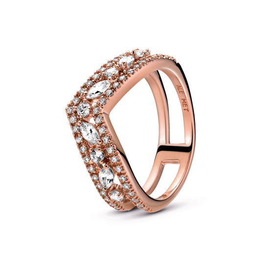 Pandora Sparkling Marquise Double Wishbone Ring