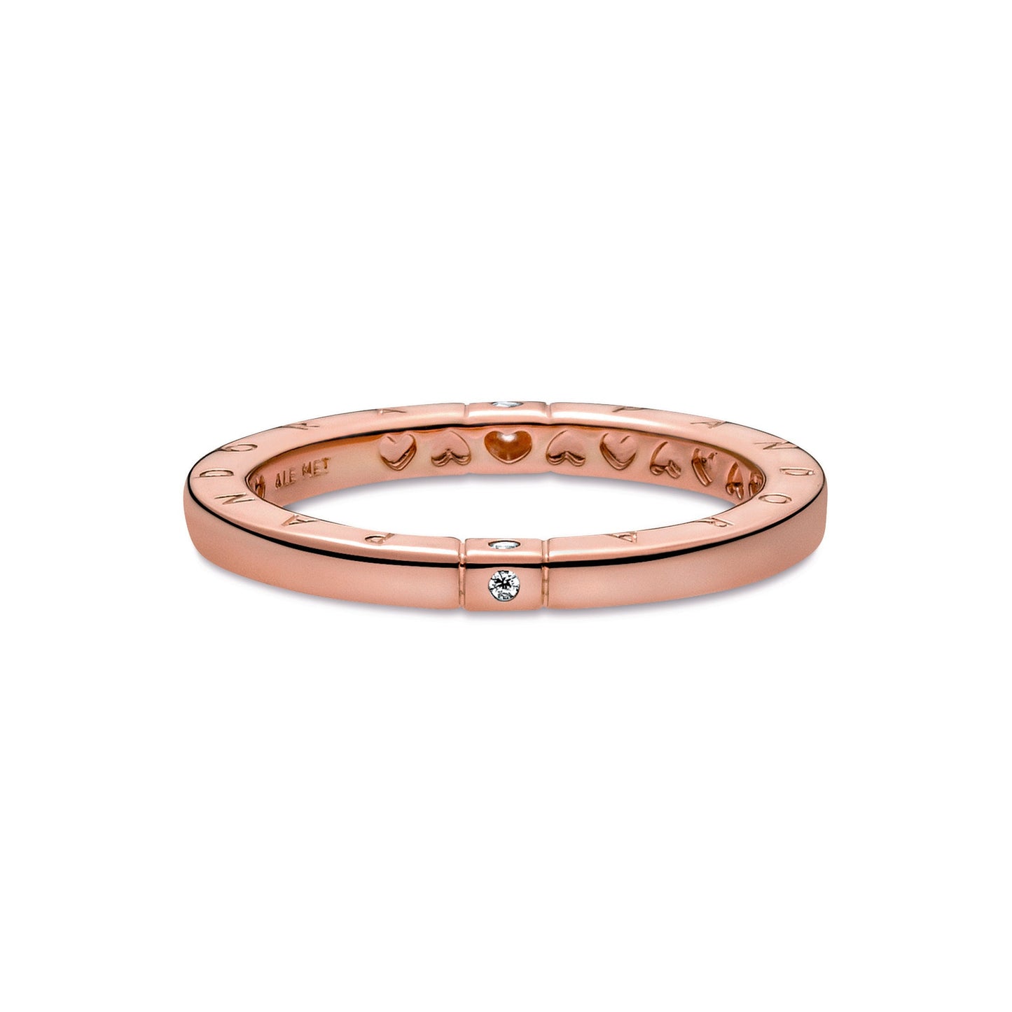 Pandora Logo & Hearts Ring