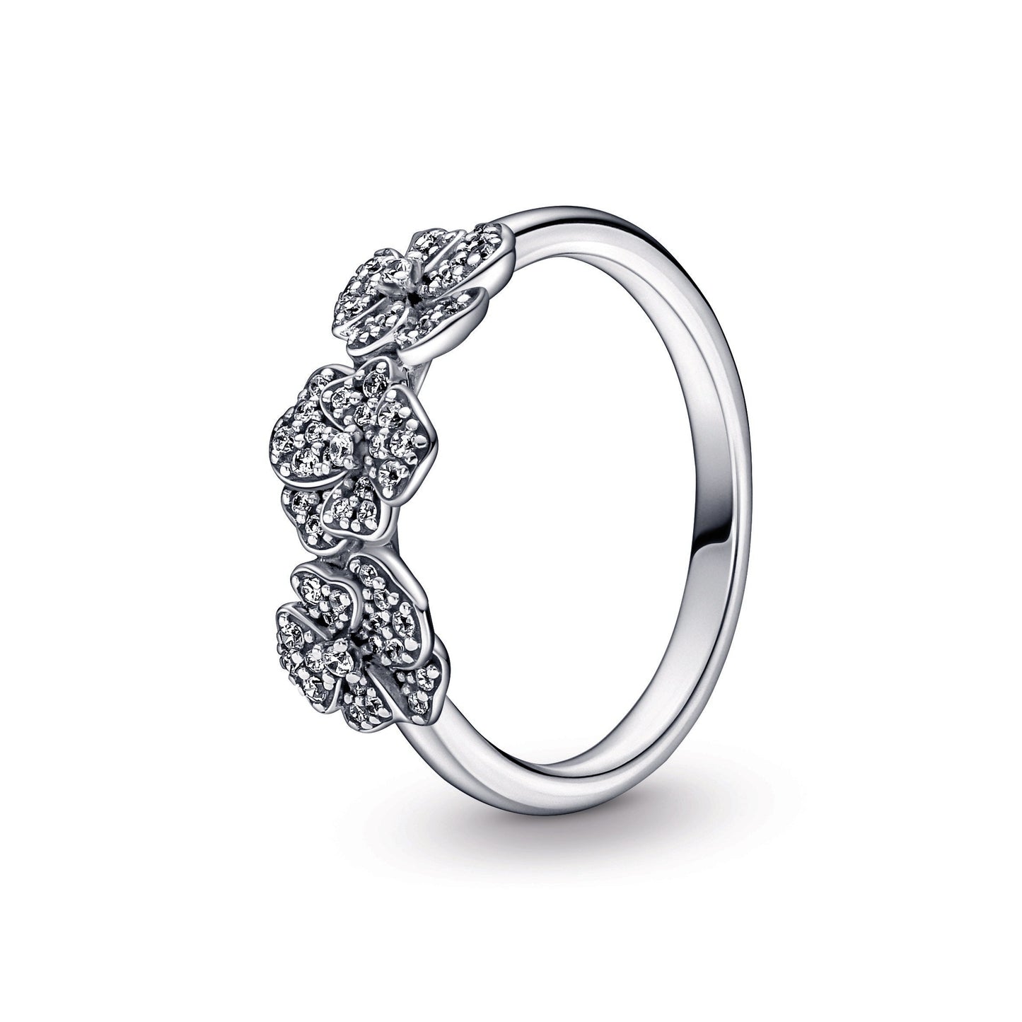 Pandora Triple Pansy Flower Ring